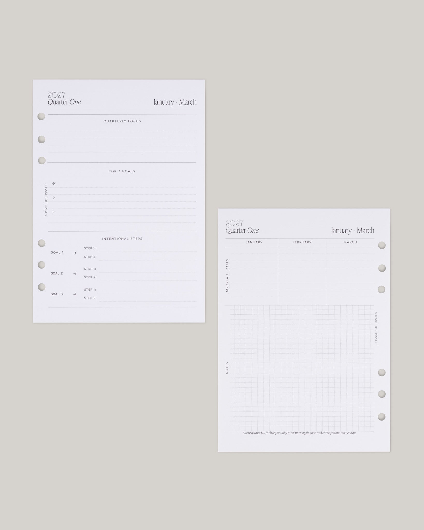 Quarterly Planner | 2027