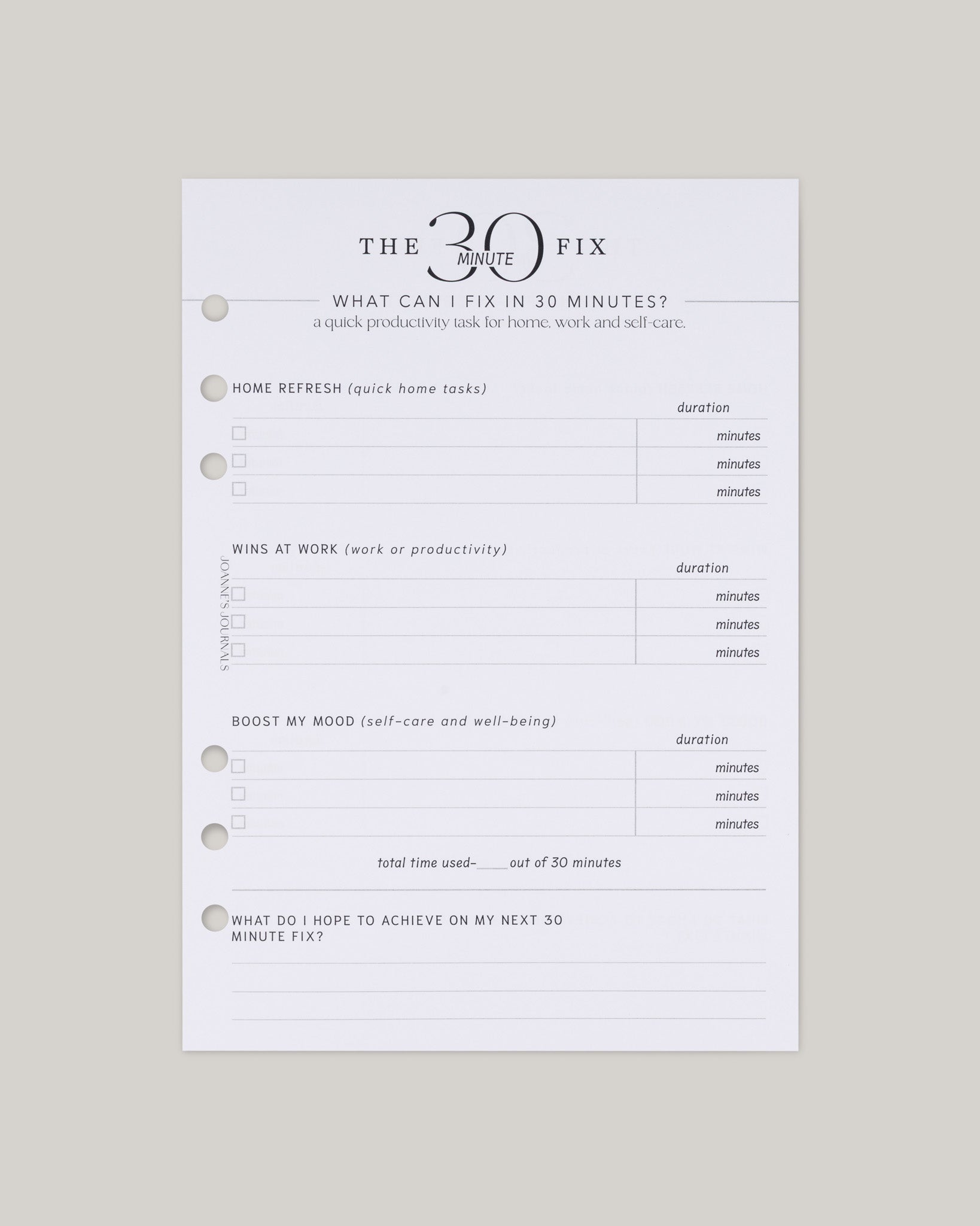 The 30-Minute-Fix