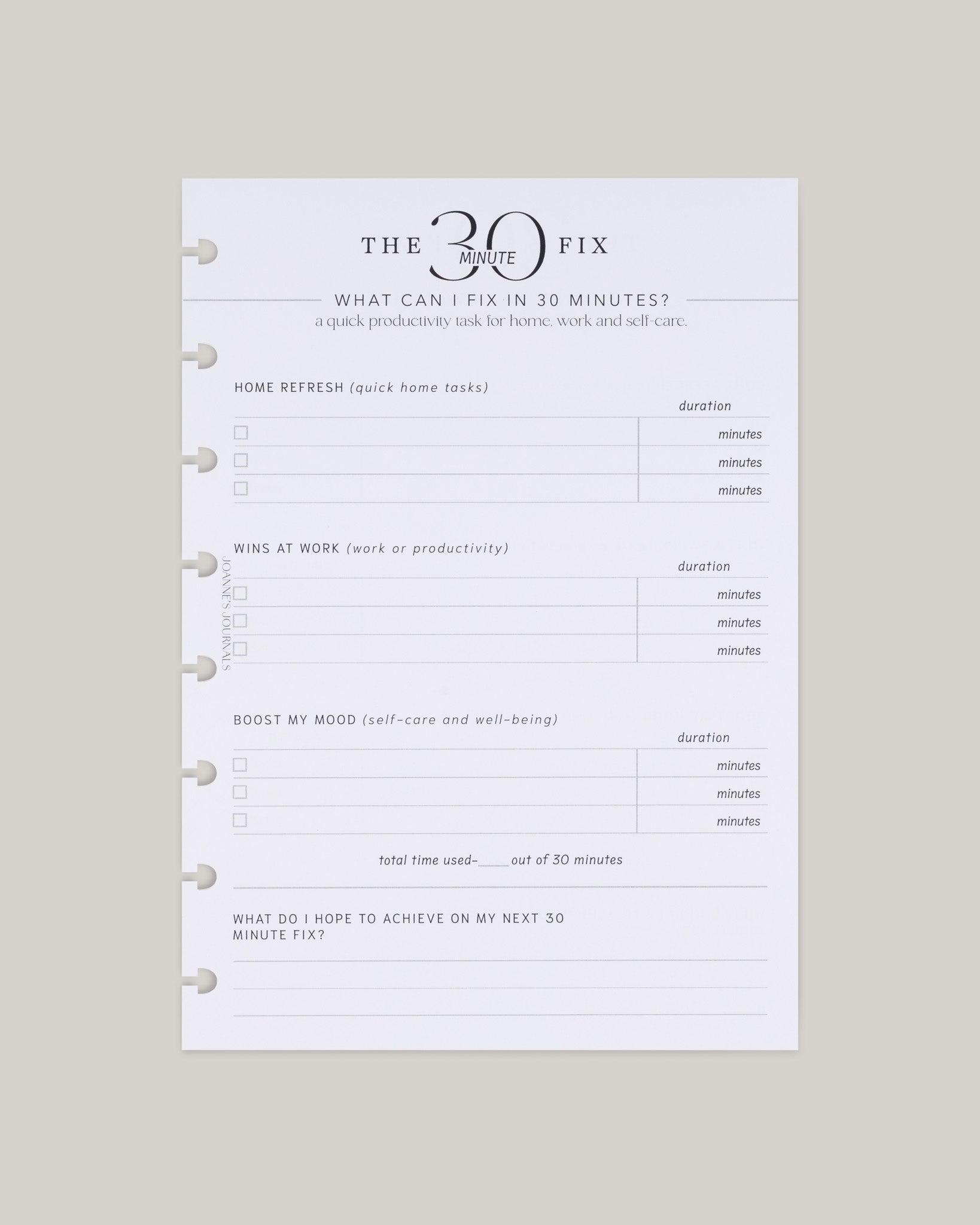 The 30-Minute-Fix