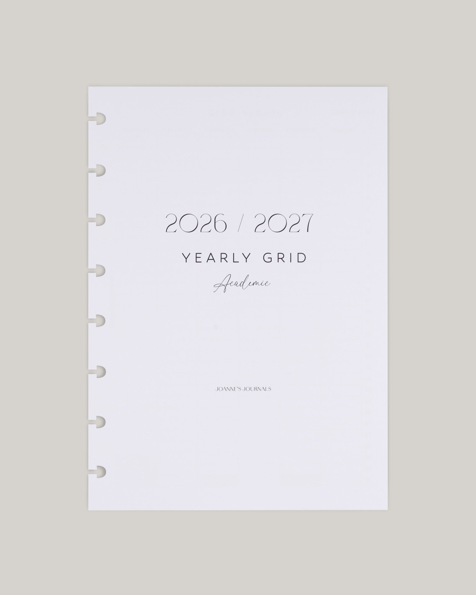 Yearly Grid | Academic 2026-2027