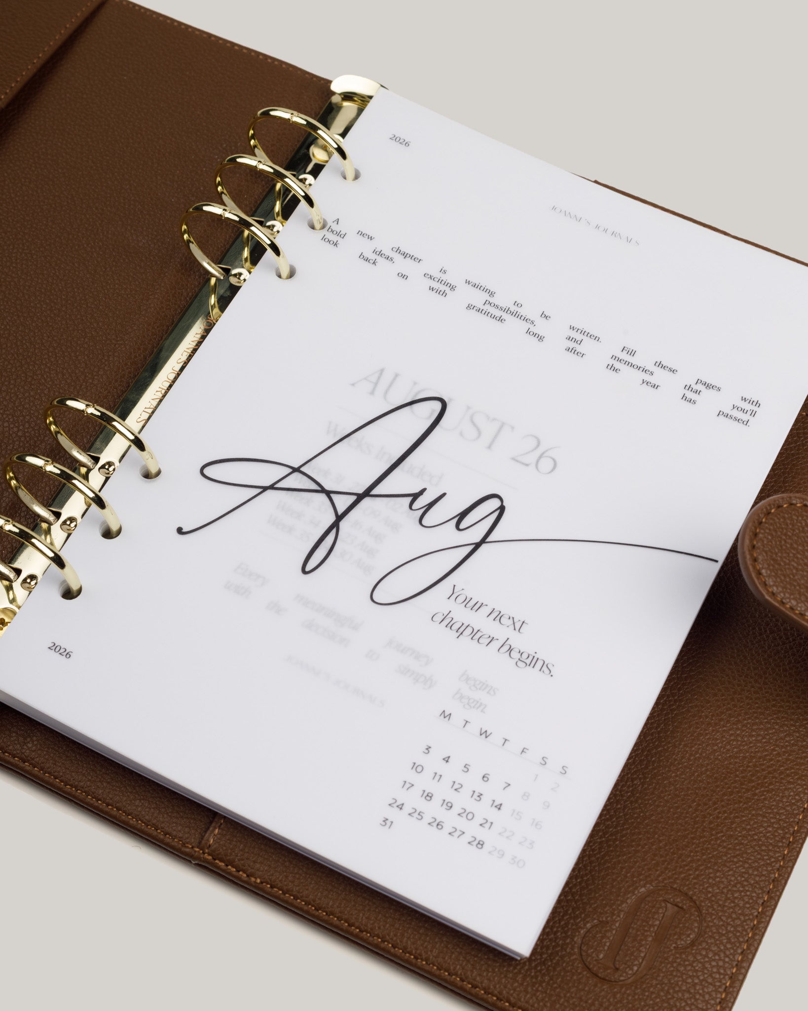 Monthly Vellum Dashboard Set | Academic 2026-2027