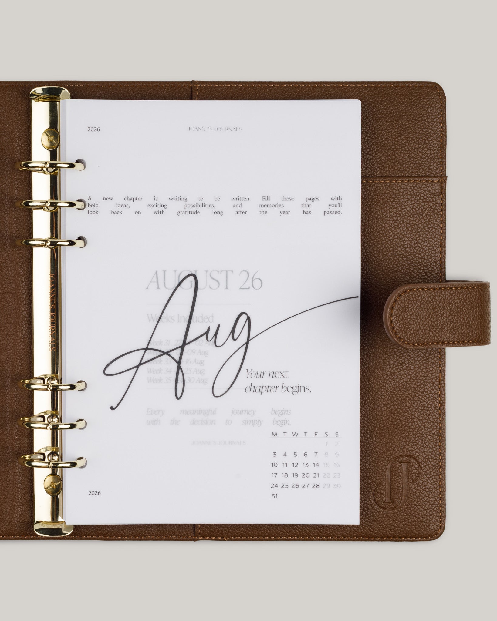 Monthly Vellum Dashboard Set | Academic 2026-2027