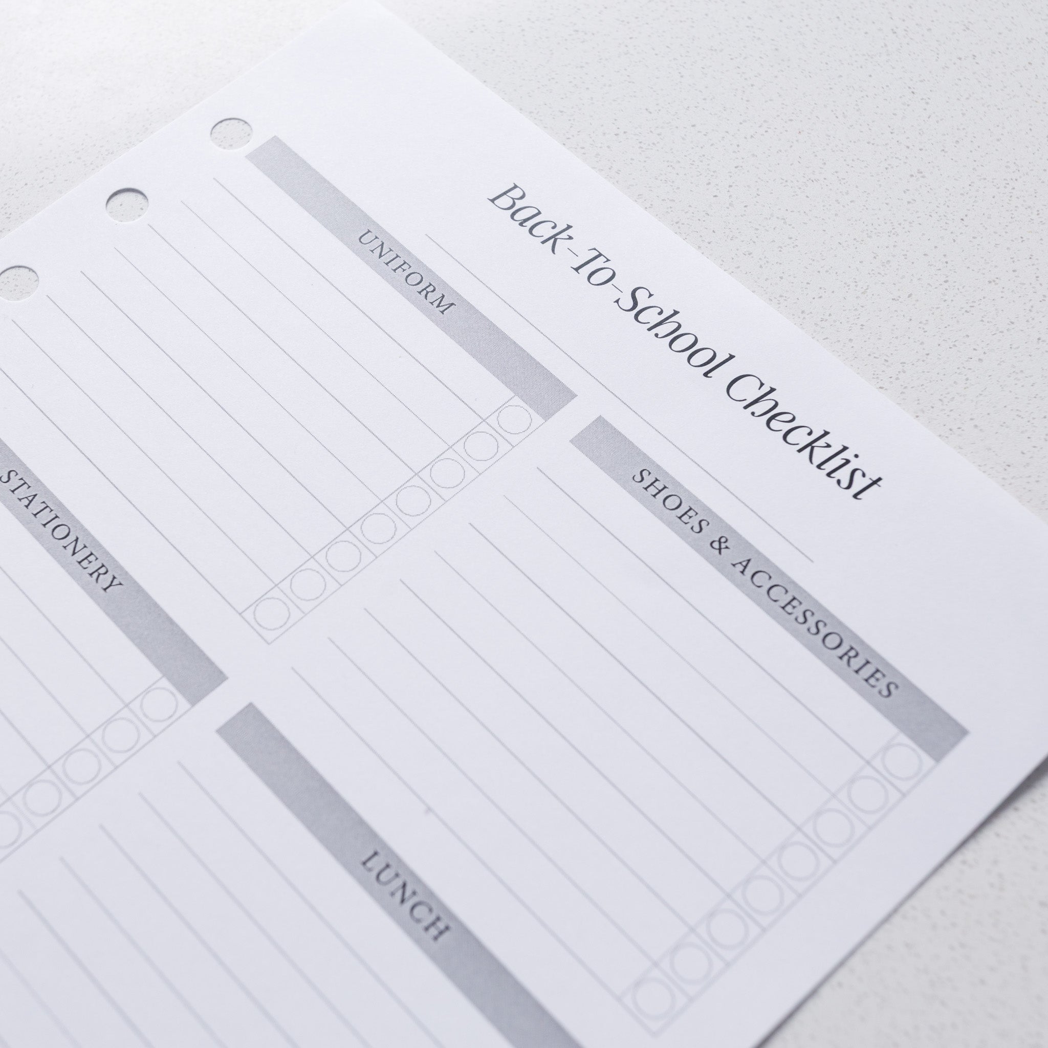 Back-To-School Checklist