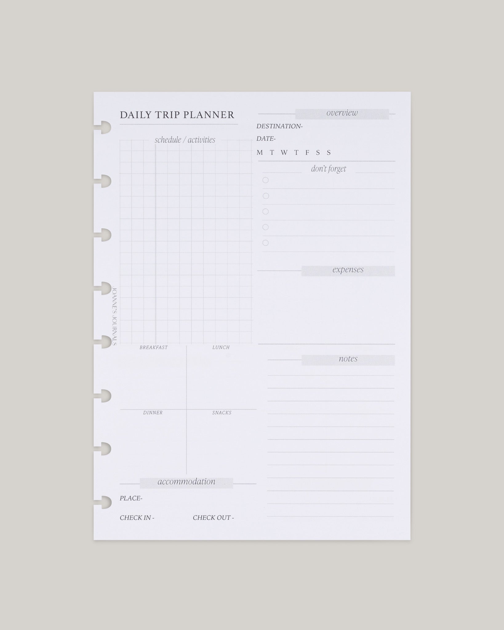 Daily Trip Planner