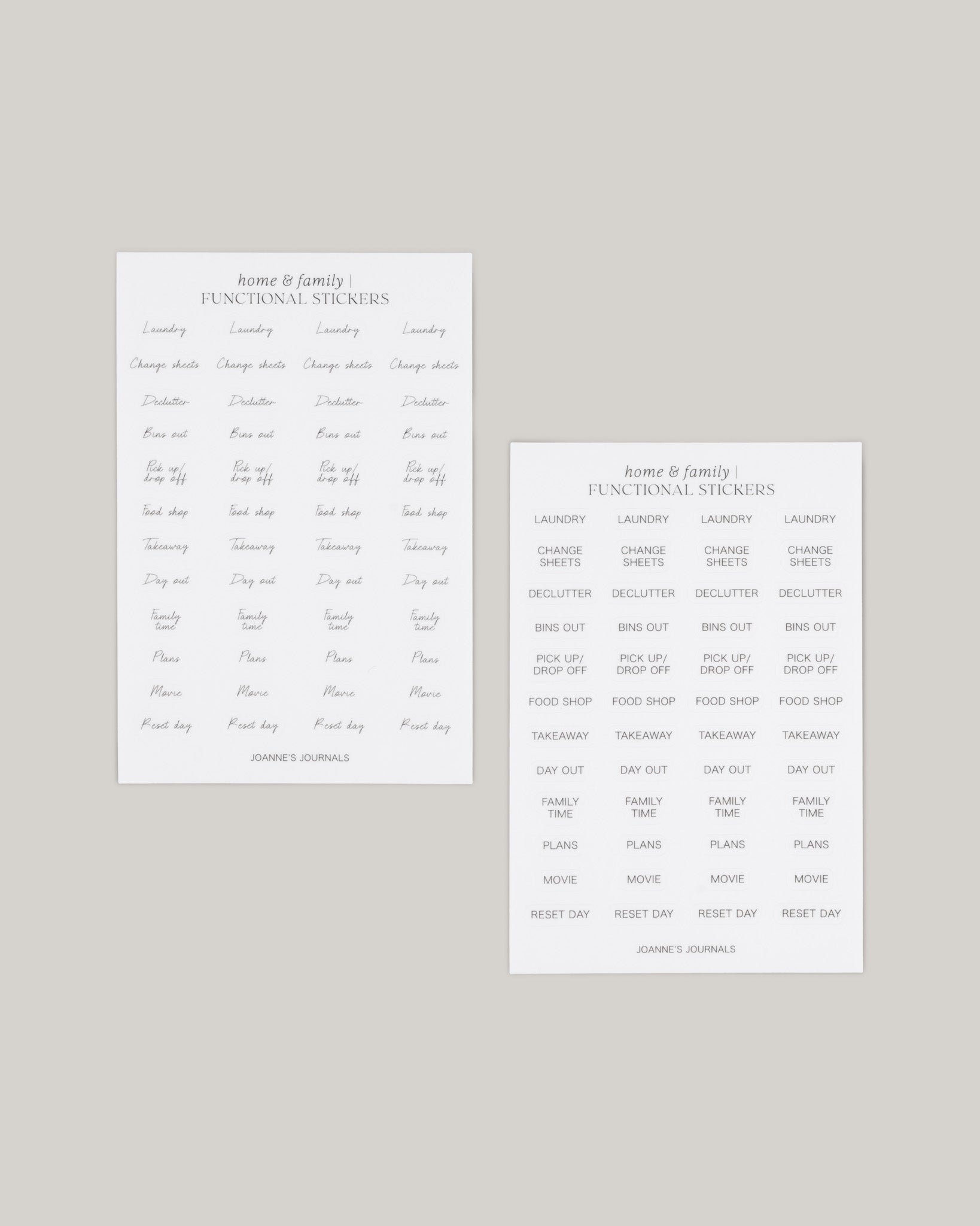 Transparent Planner Stickers (Pack Of 2)