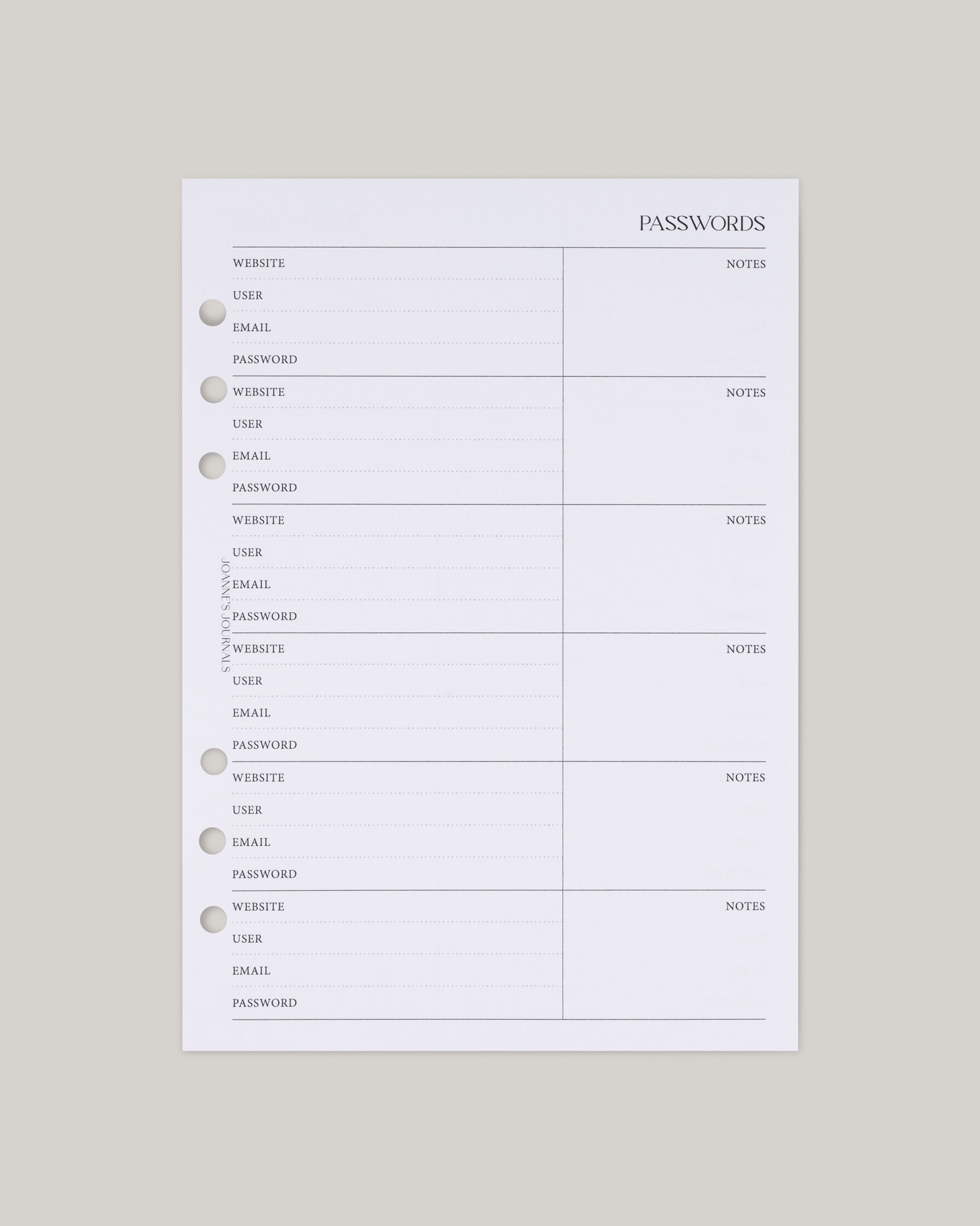 Password Tracker