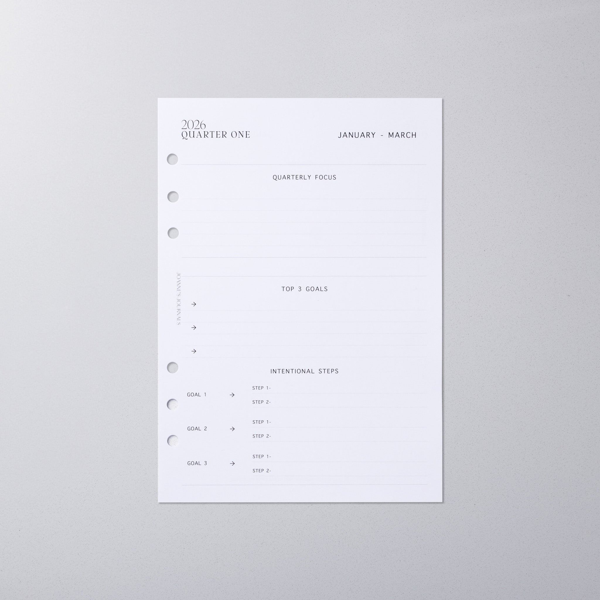 Quarterly Planner- 2026