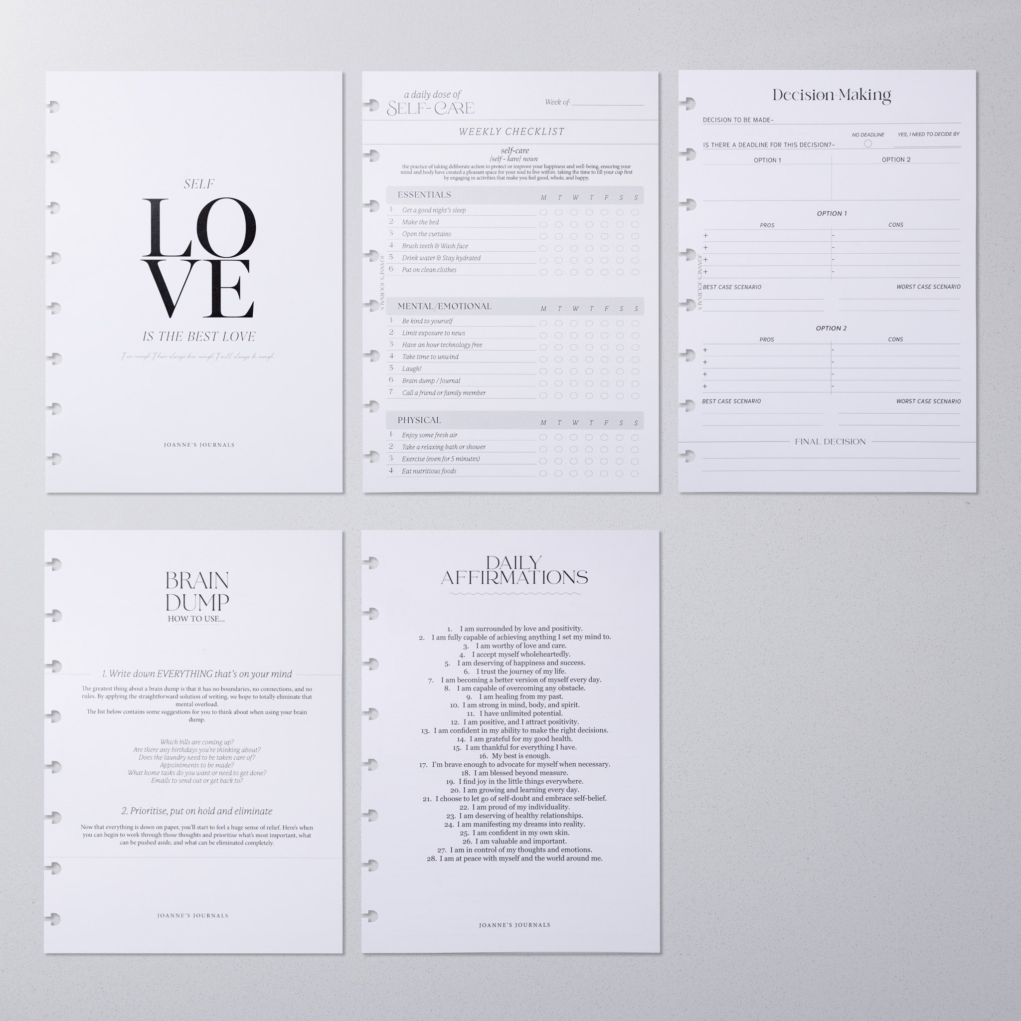 Self-Care Insert Bundle