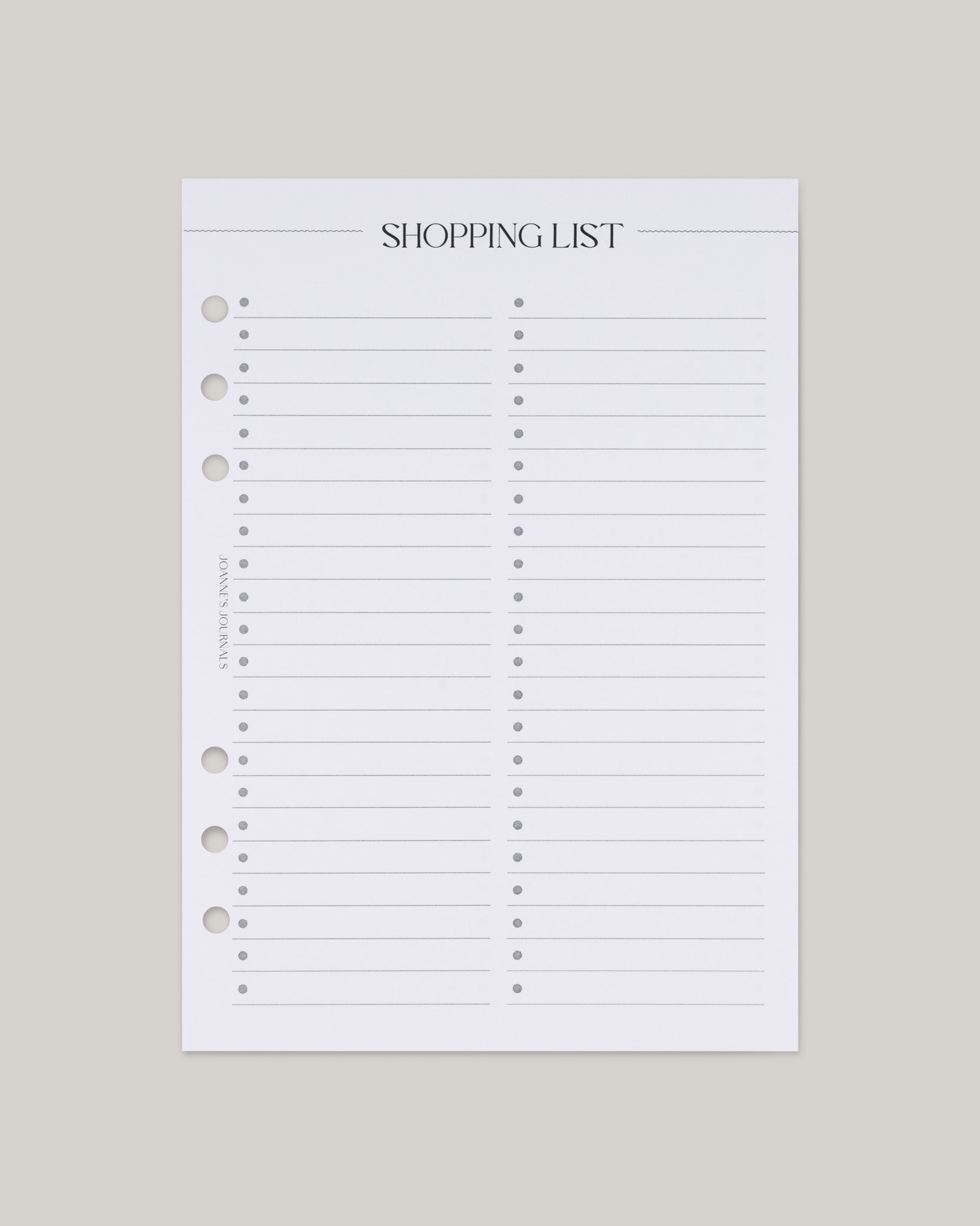 Shopping Lists