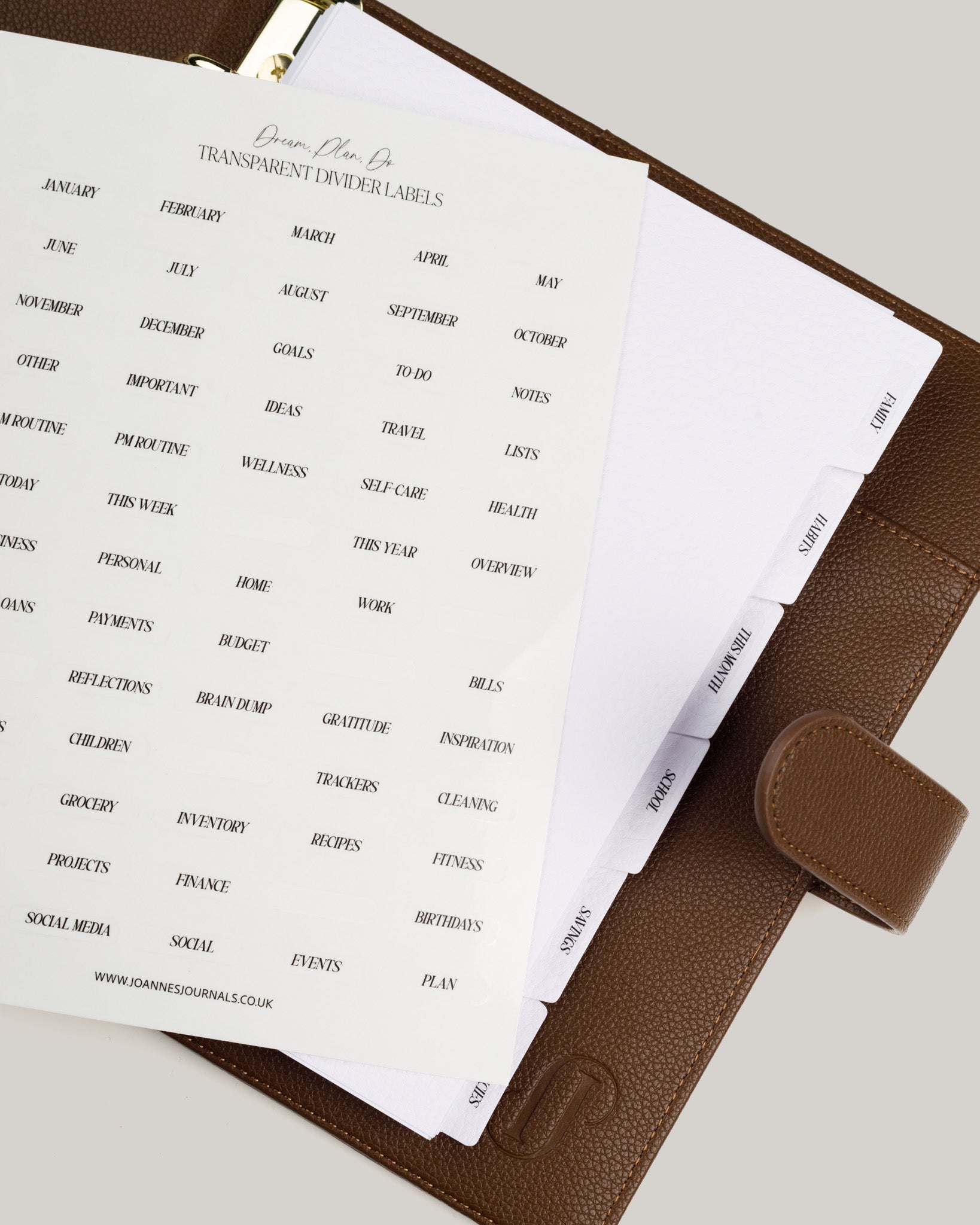 Side Divider Pages | Ring-Bound