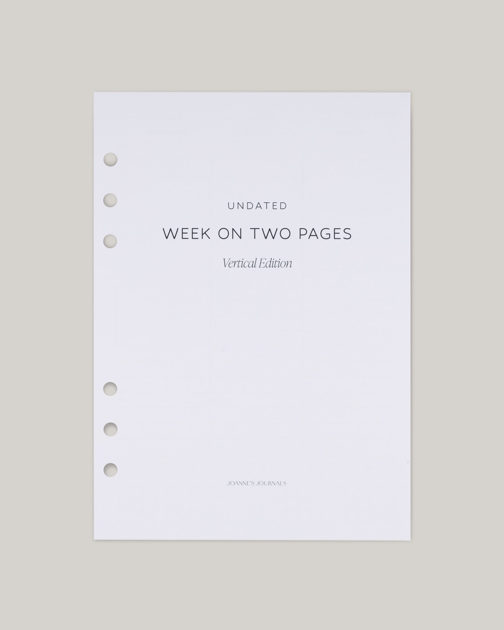 Vertical Week-On-Two