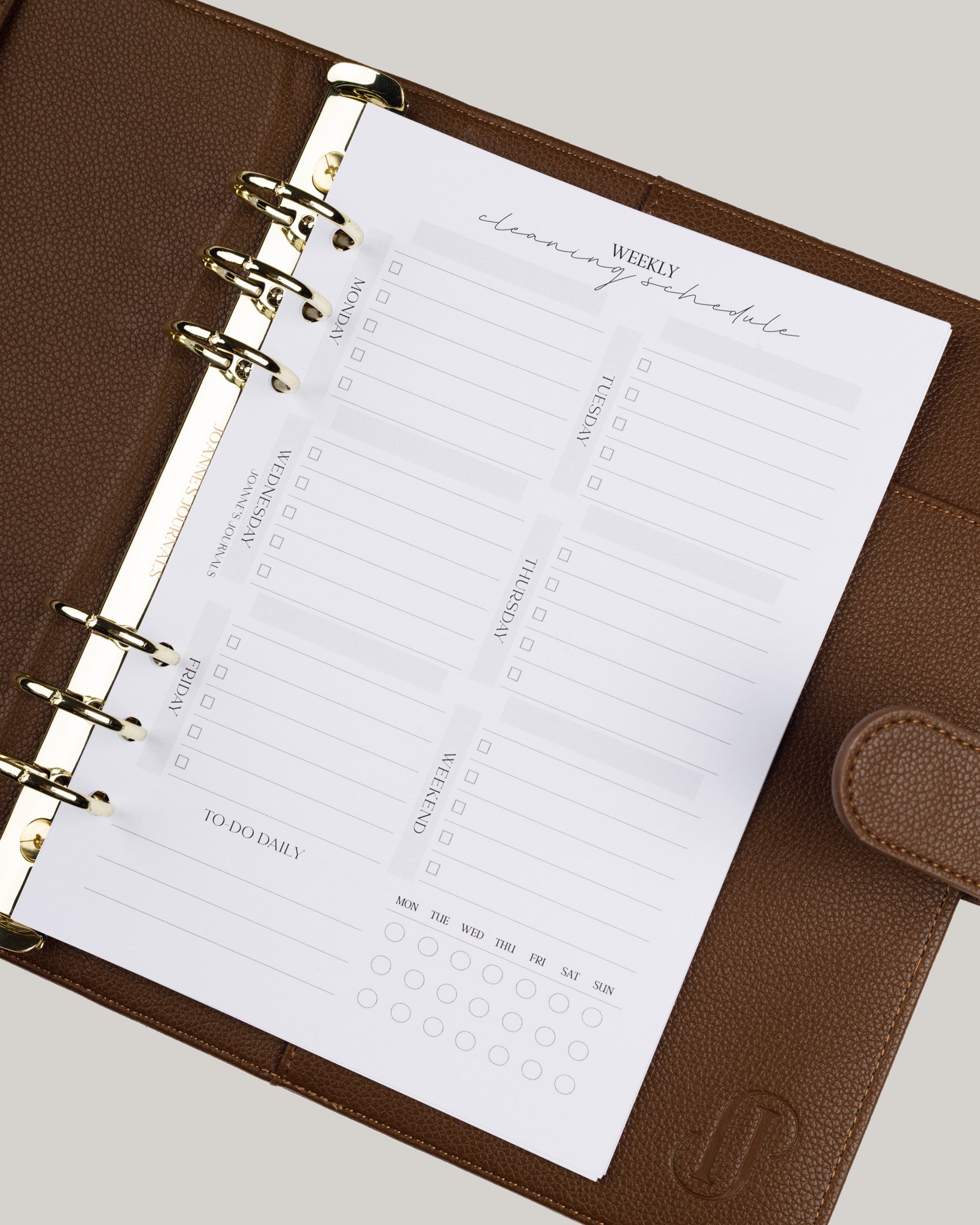 Weekly Cleaning Schedule