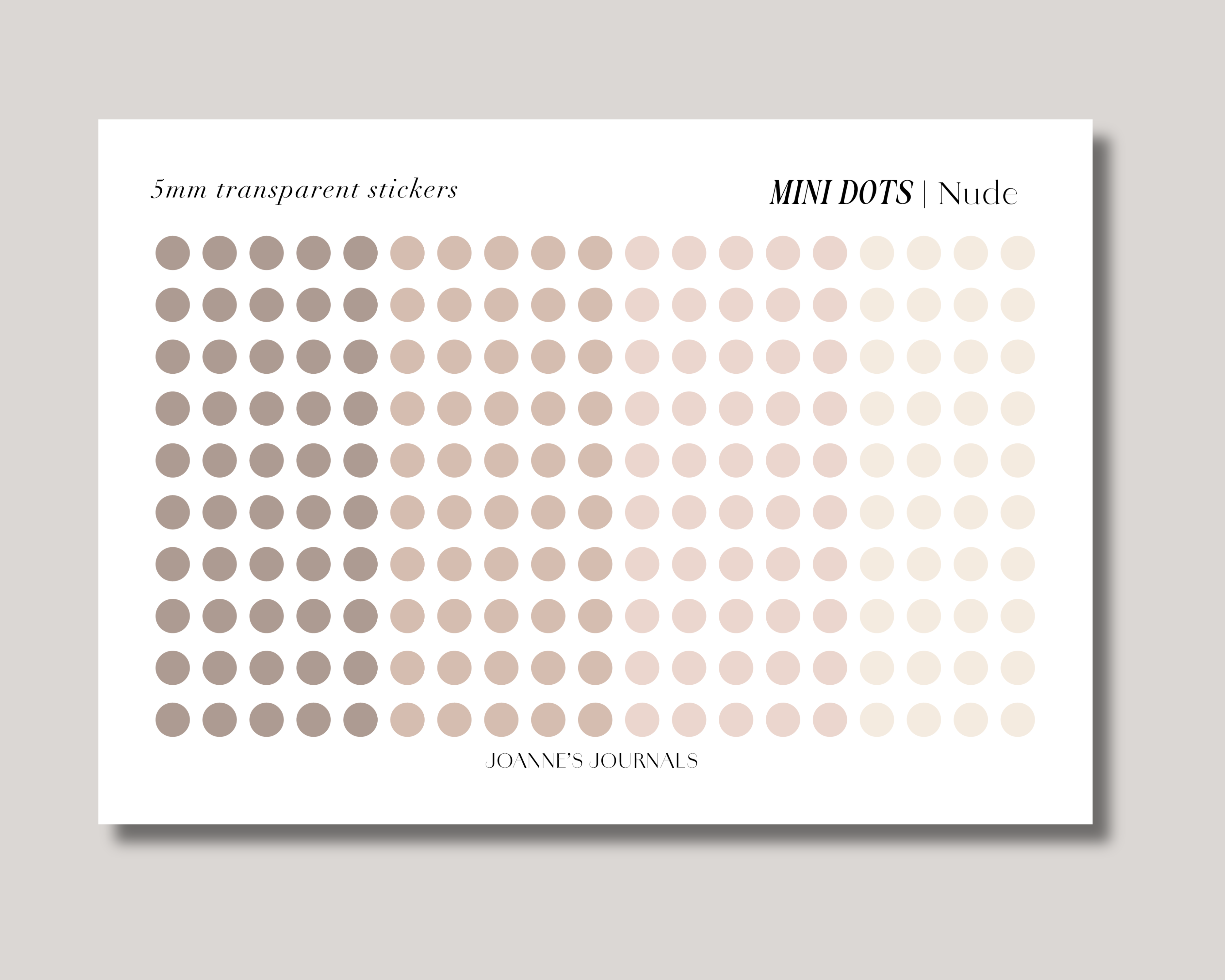 Mini Dot Stickers- Nude