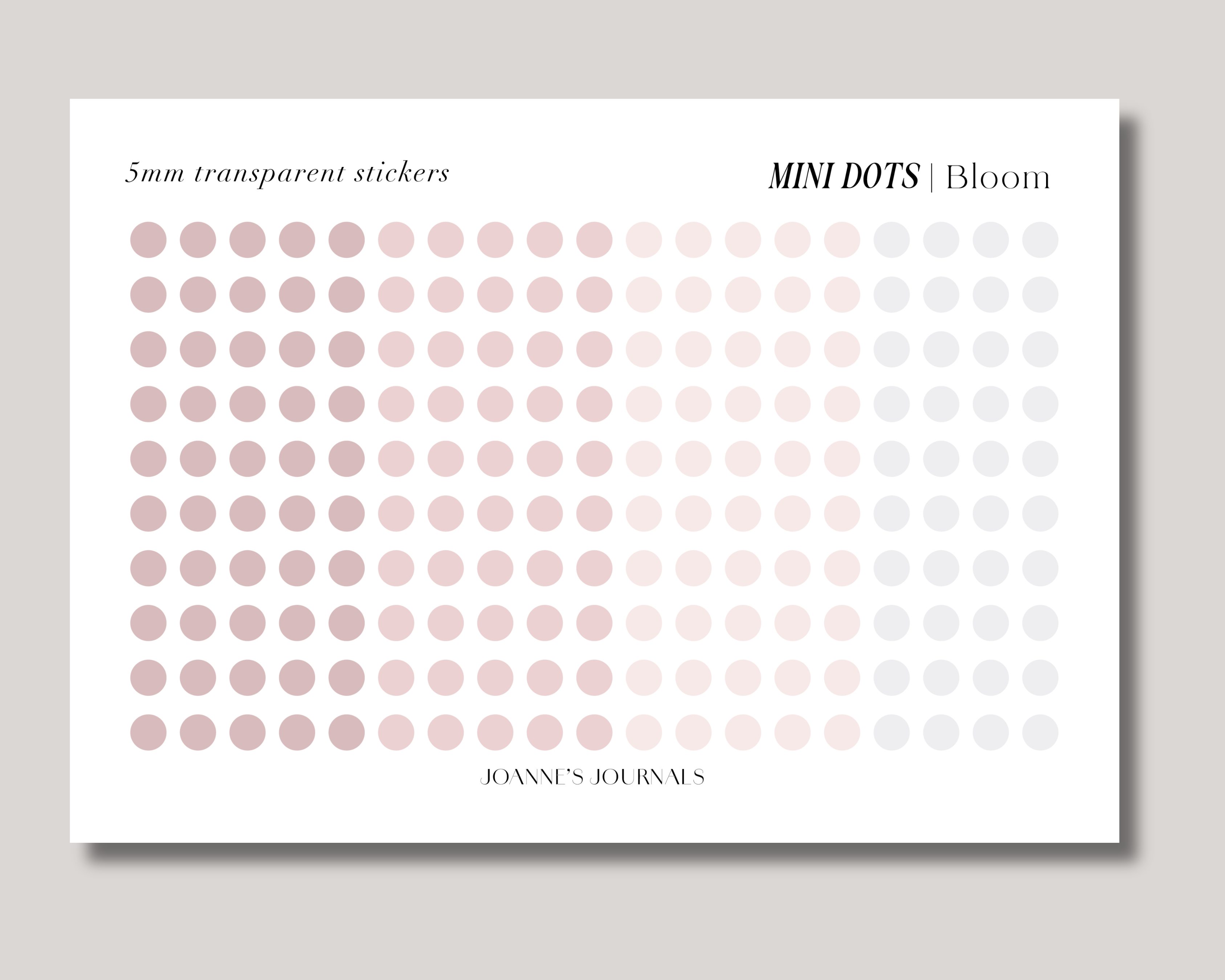 Mini Dot Stickers- Bloom