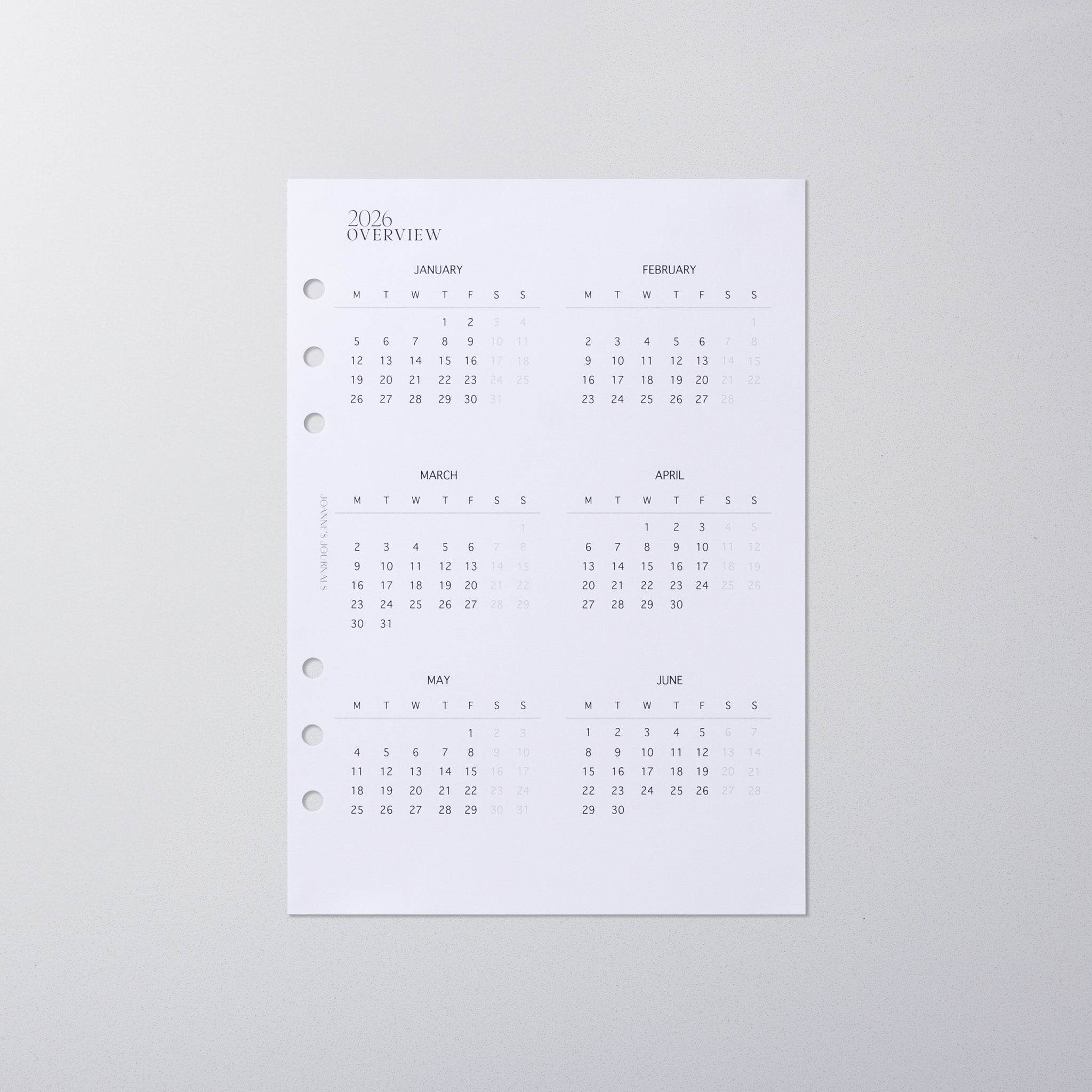 Yearly Overview- 2026