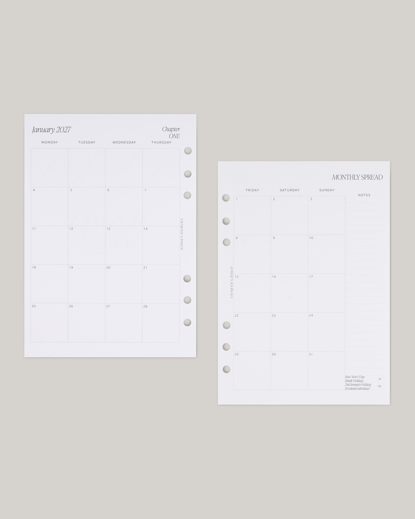 Monthly Spread | 2027