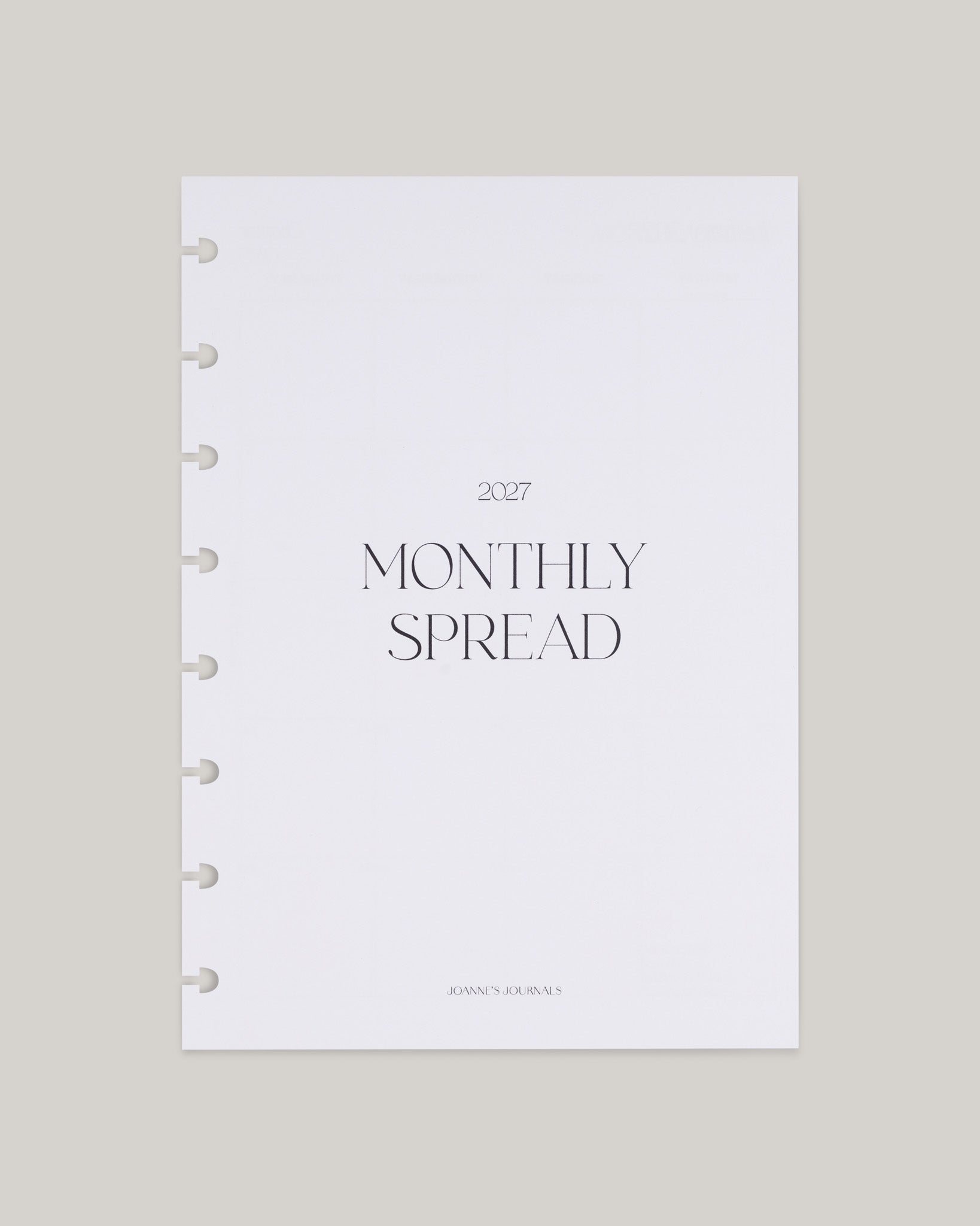 Monthly Spread | 2027