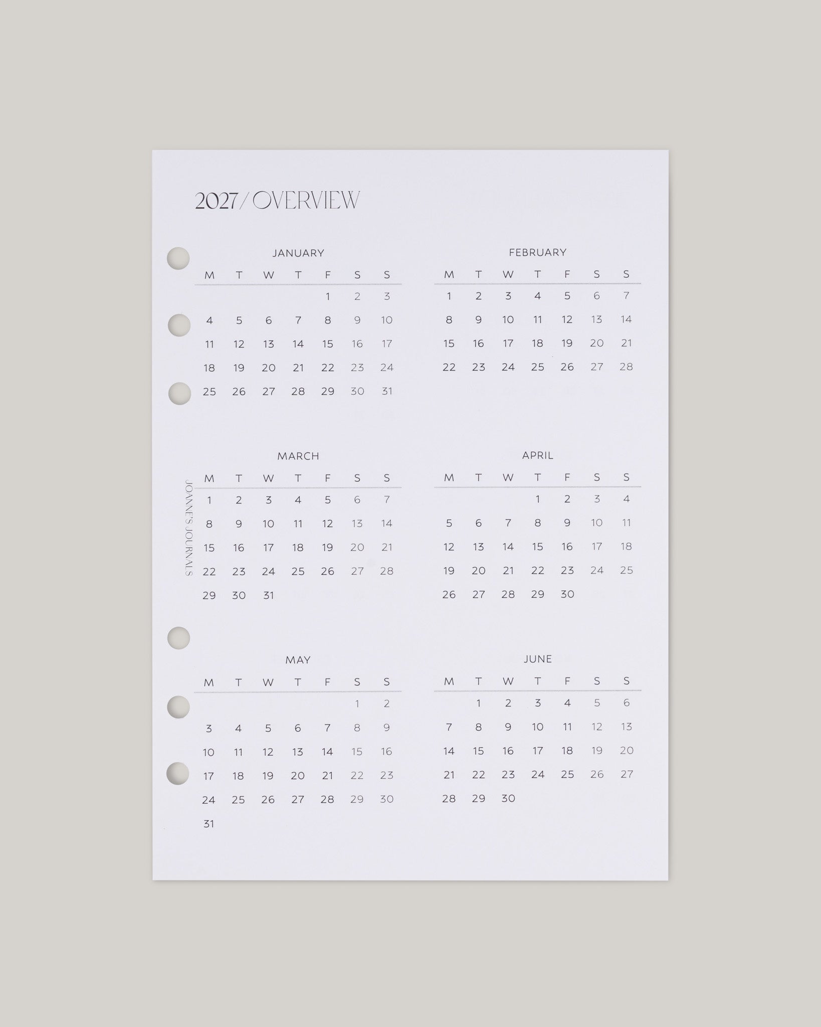 Minimalist Insert Bundle | 2027