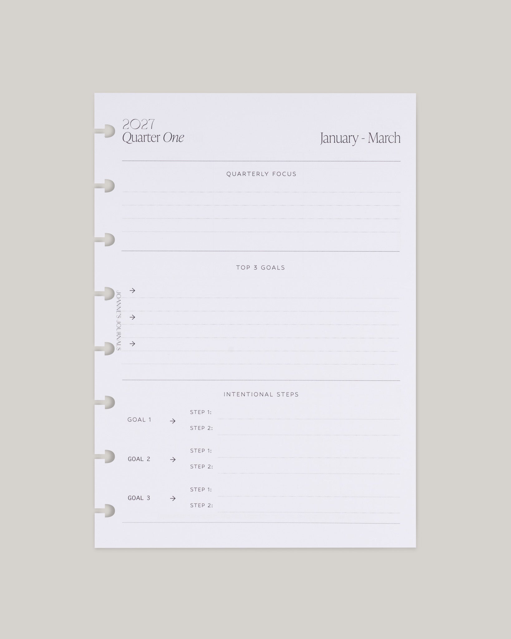 Quarterly Planner | 2027