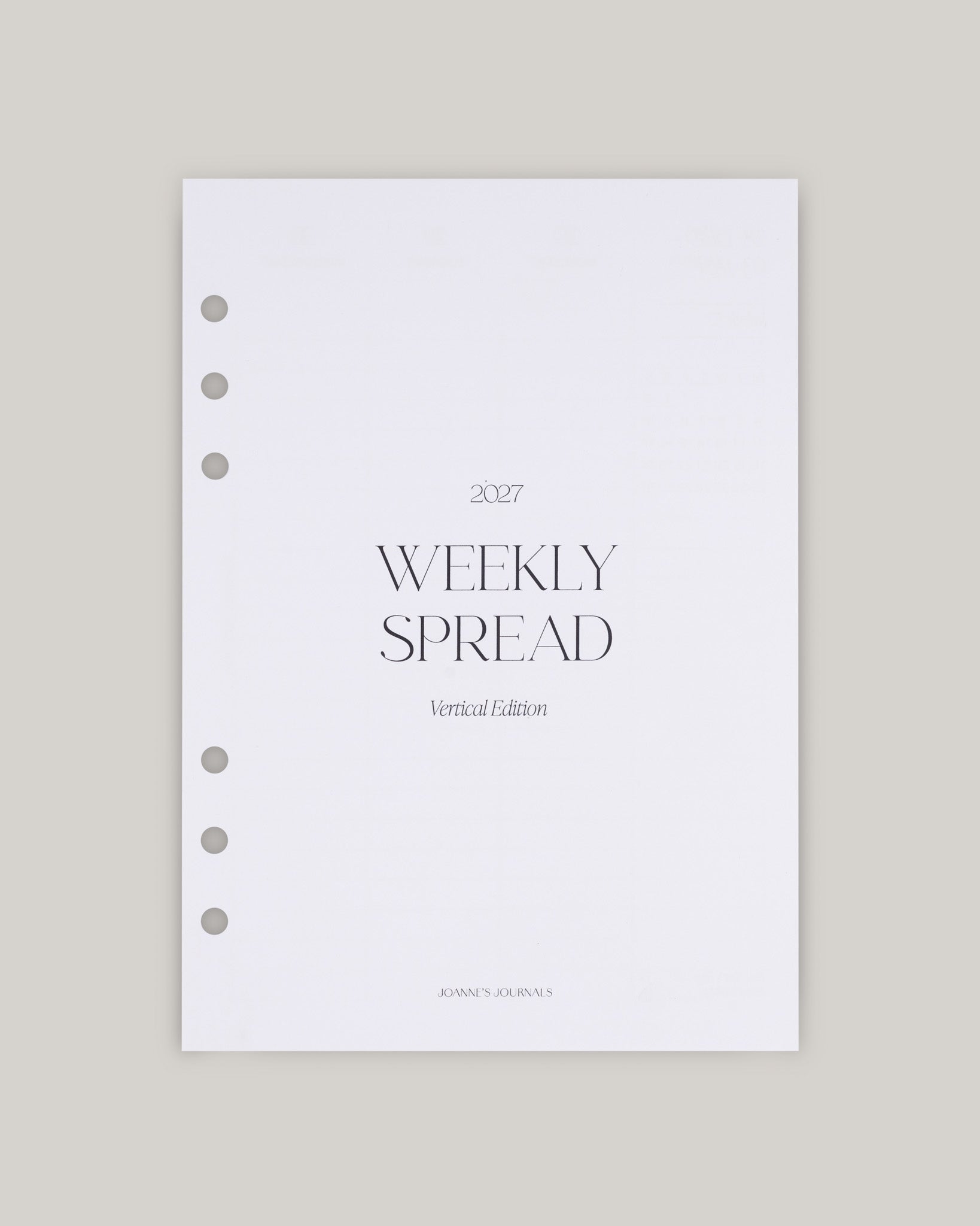 Weekly Spread | 2027