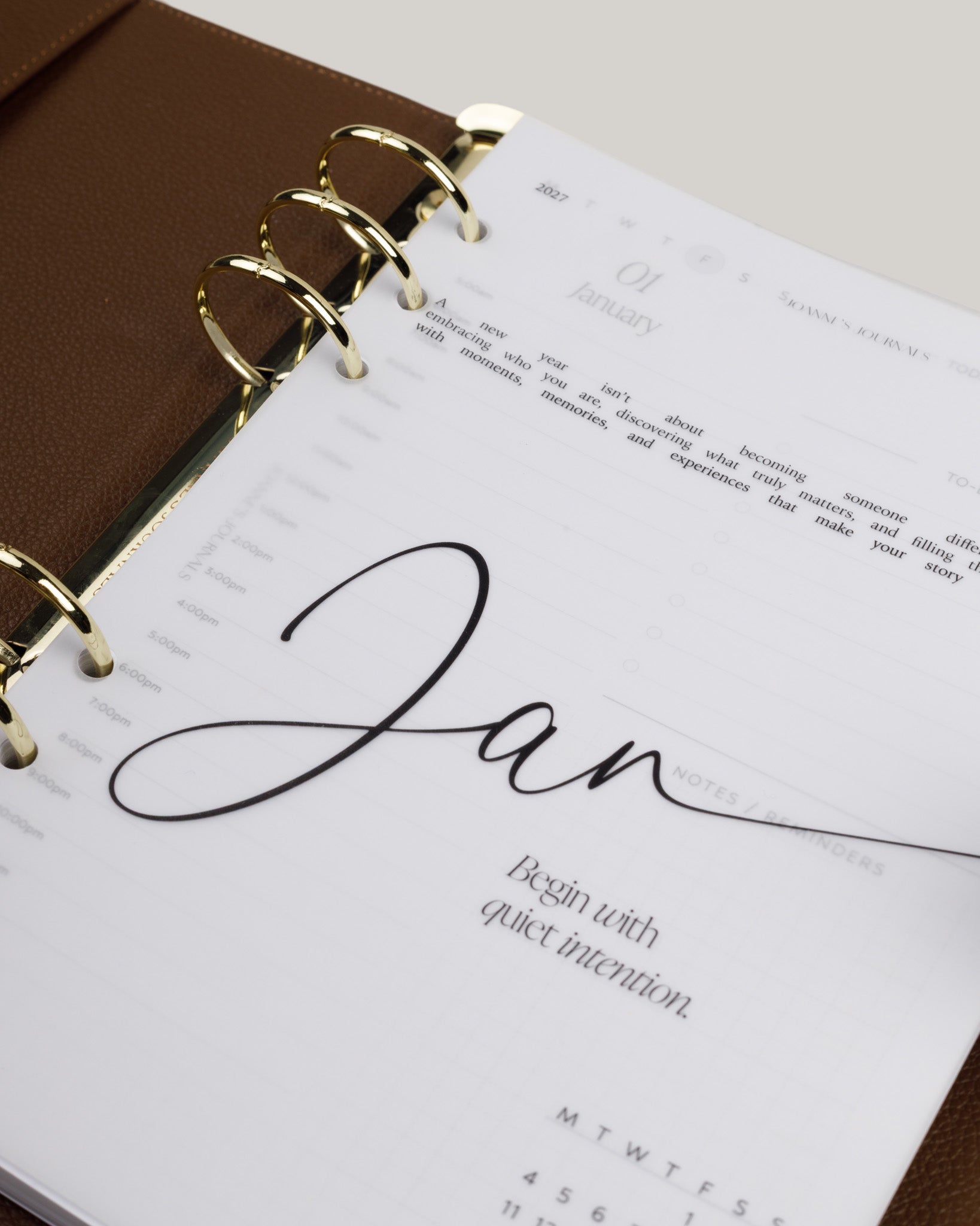 Monthly Vellum Dashboard Set | 2027
