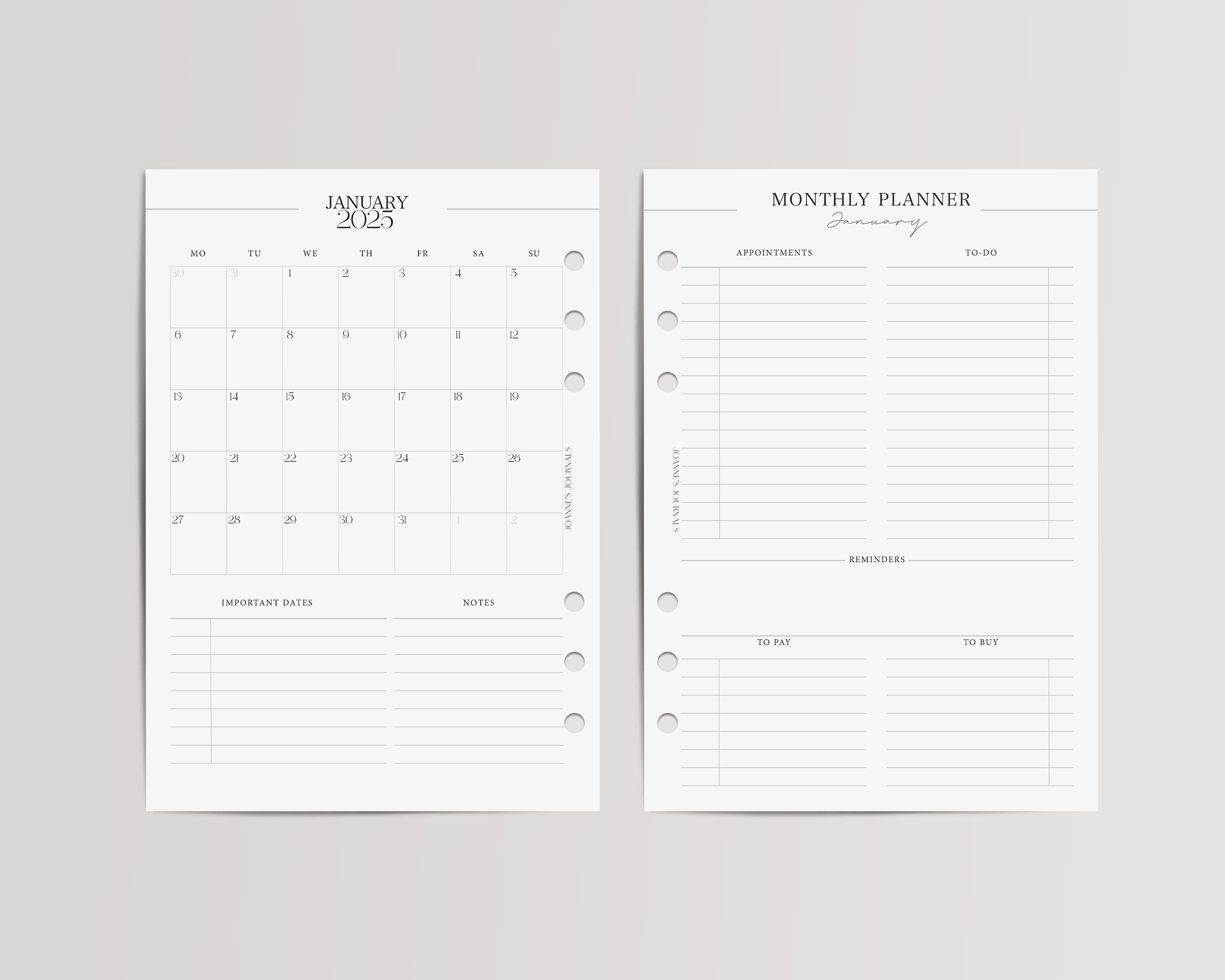 The Monthly Planner-2025