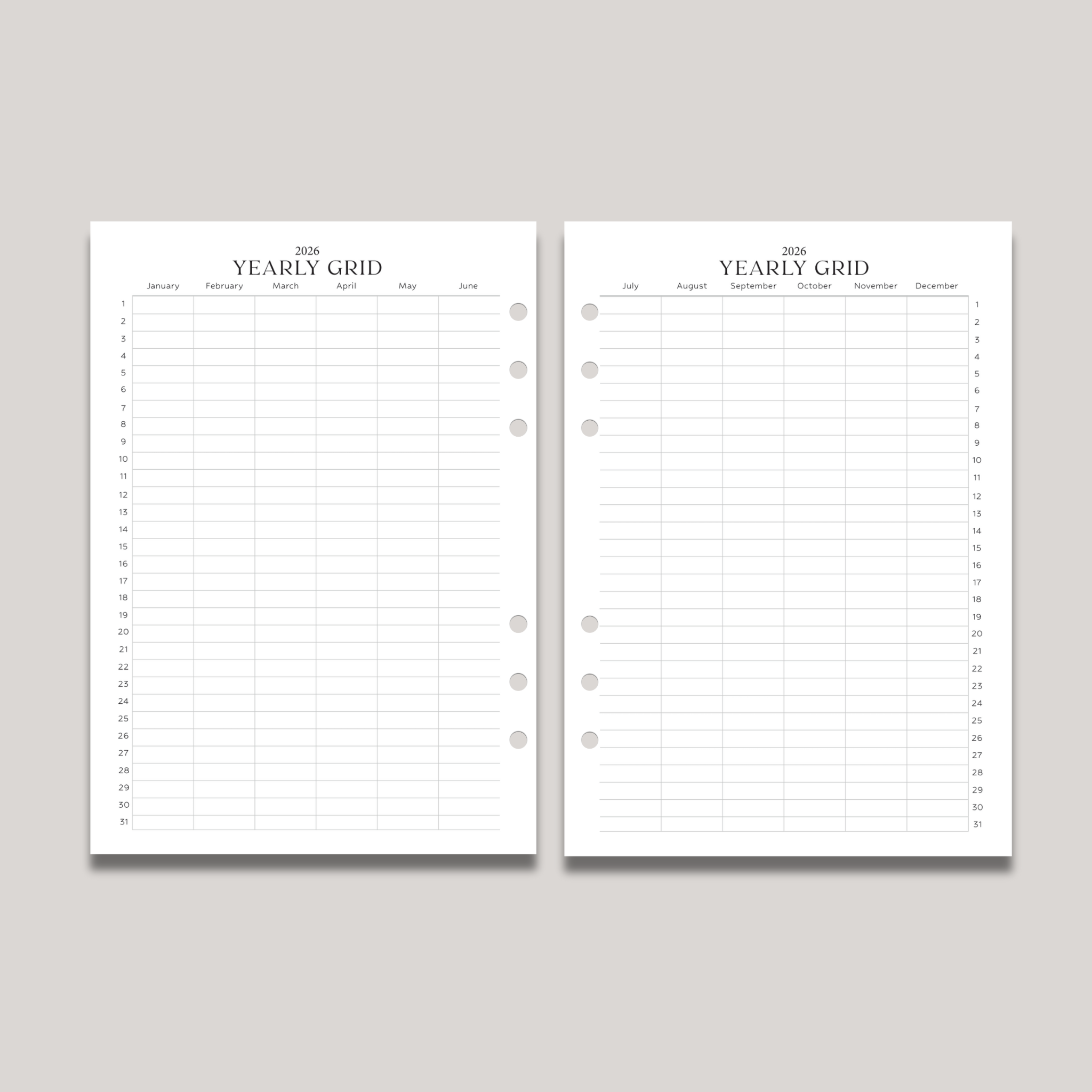 Yearly Grid 2026