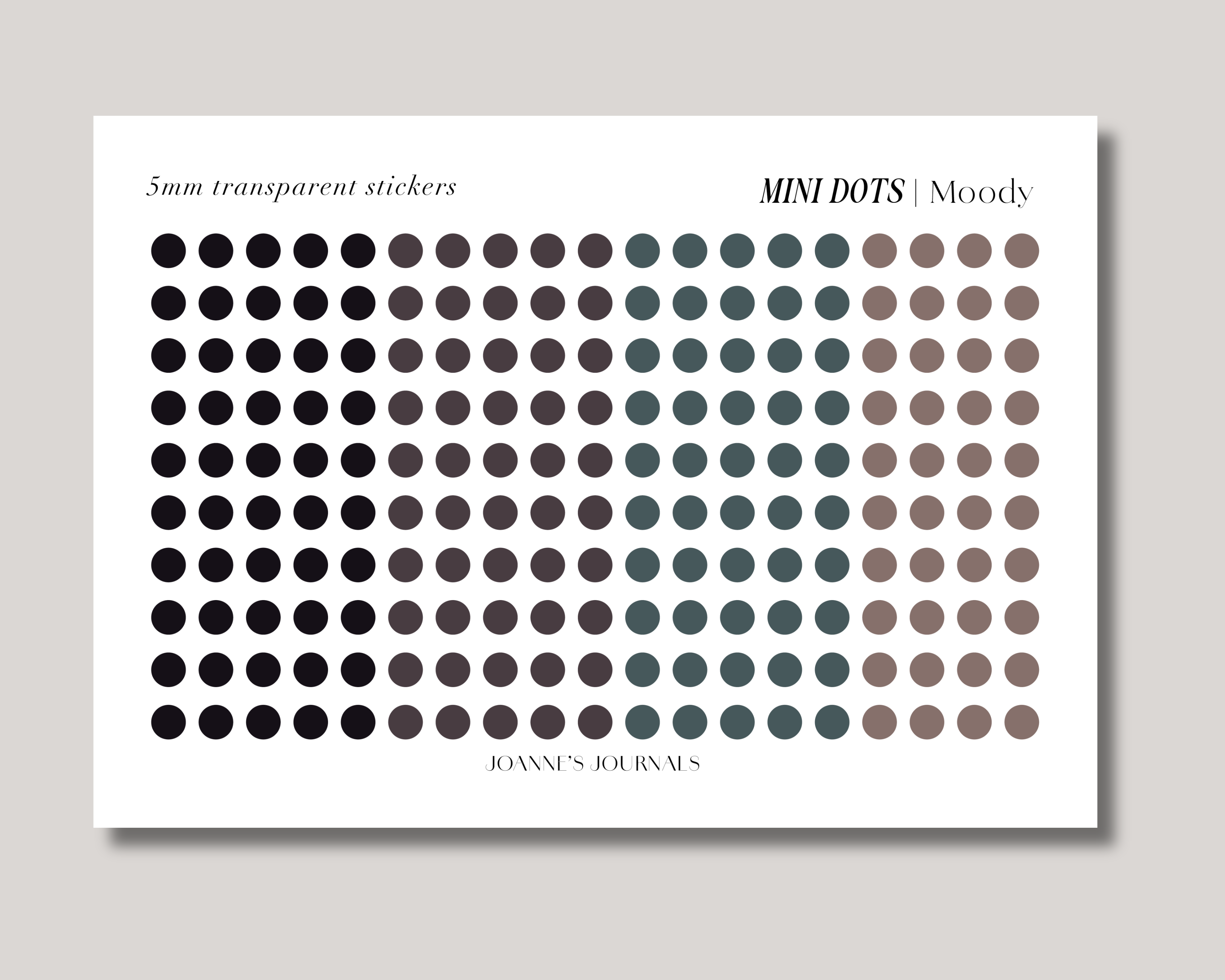 Mini Dot Stickers- Moody