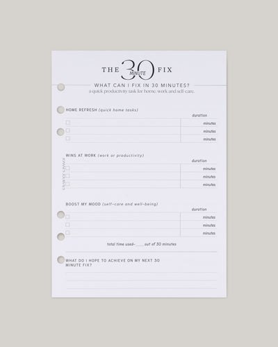 The 30-Minute-Fix
