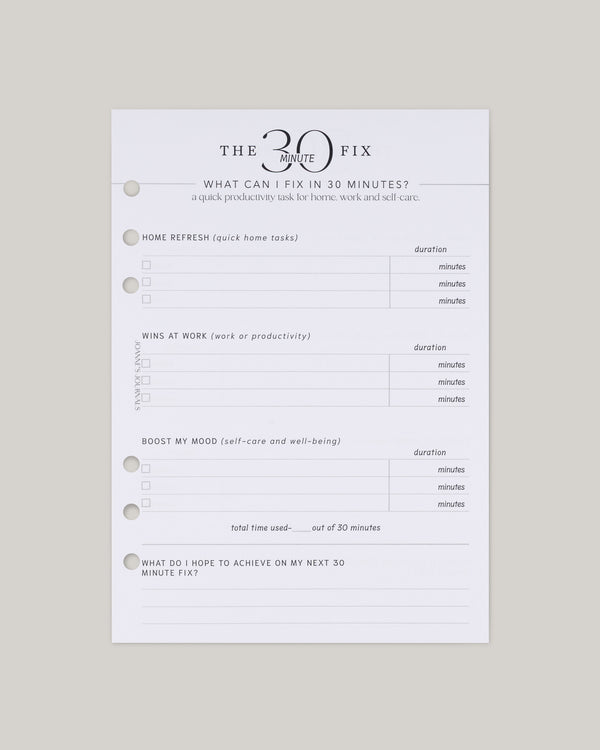The 30-Minute-Fix