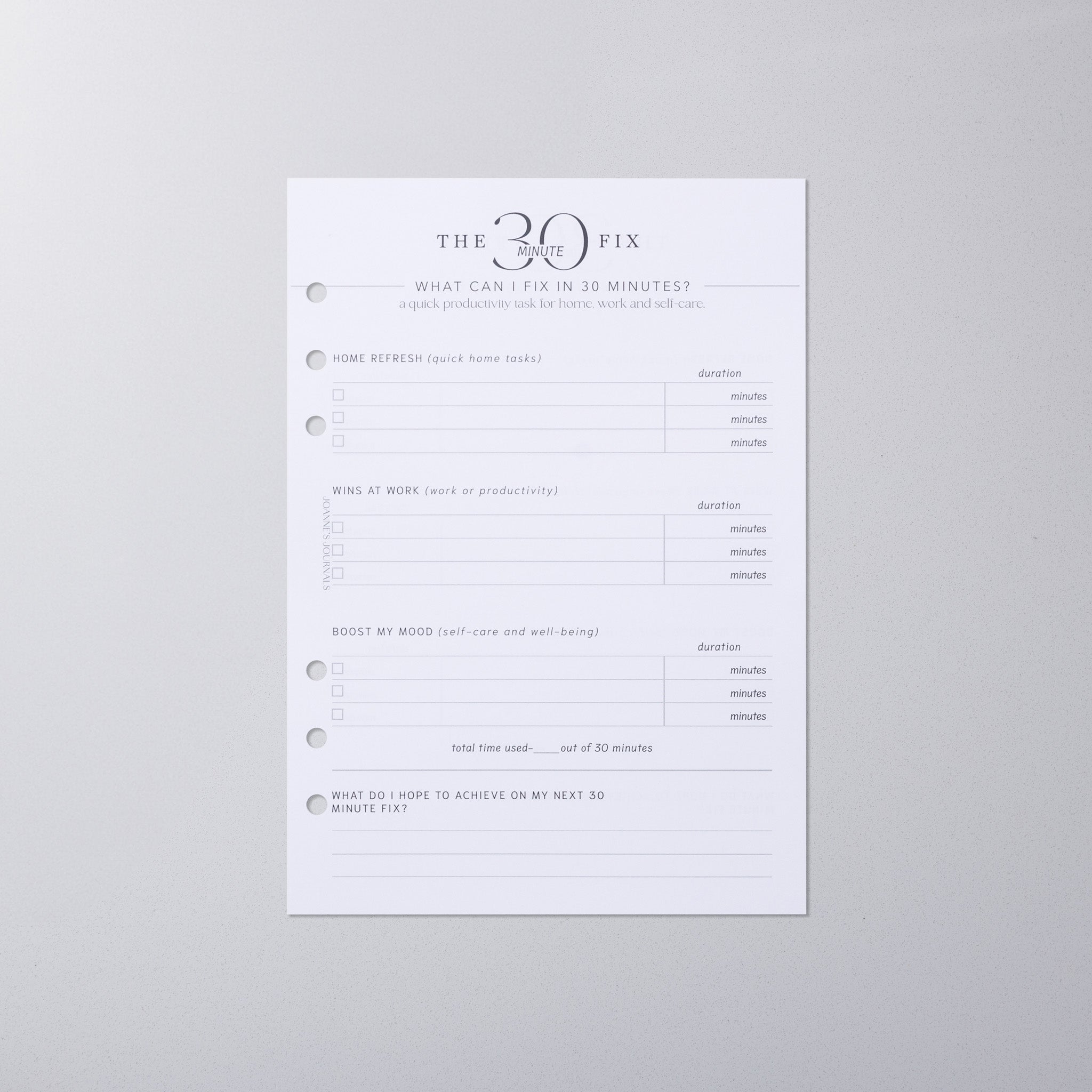 The 30-Minute-Fix