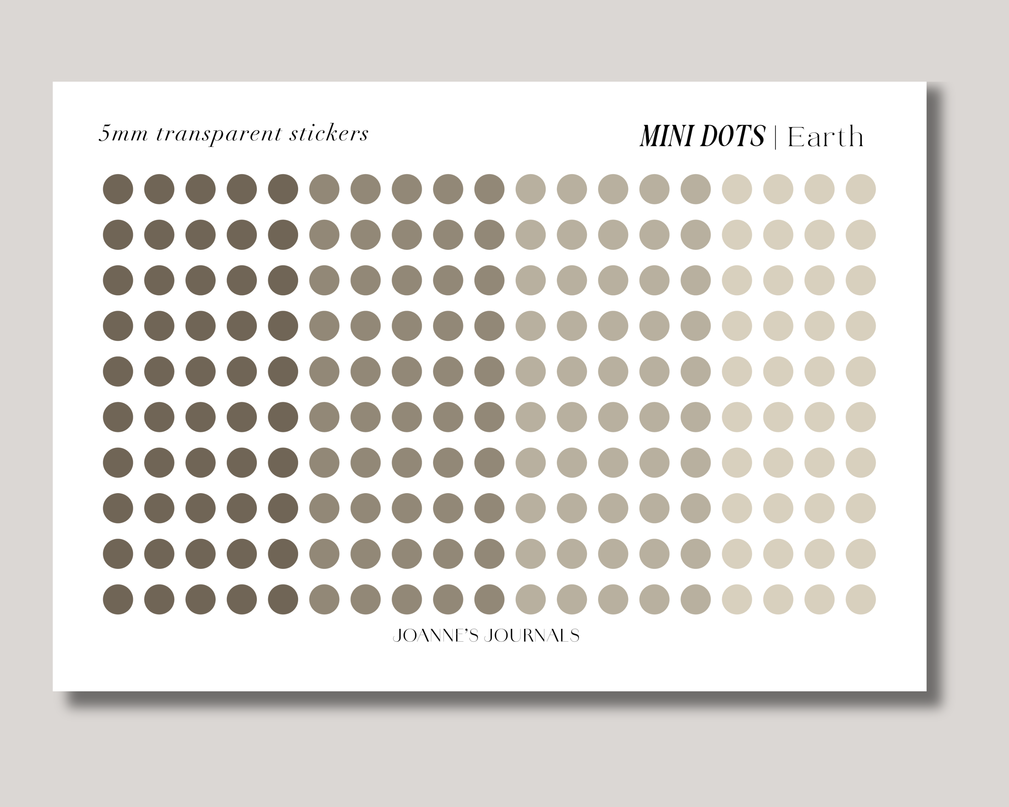 Mini Dot Stickers- Earth