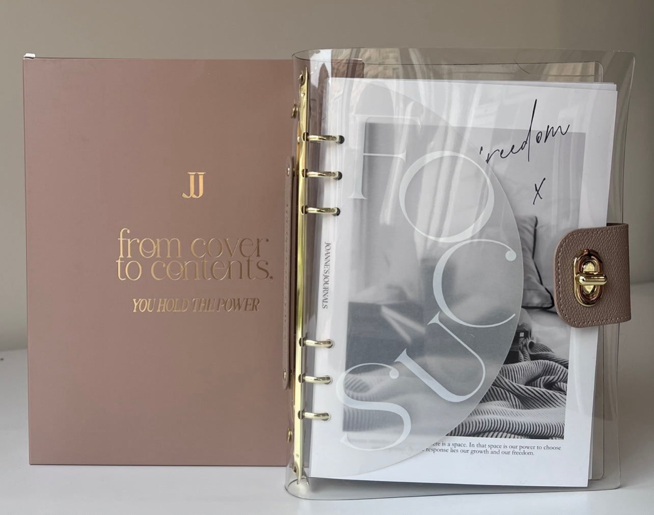 Mocha Transparent Ring Binder