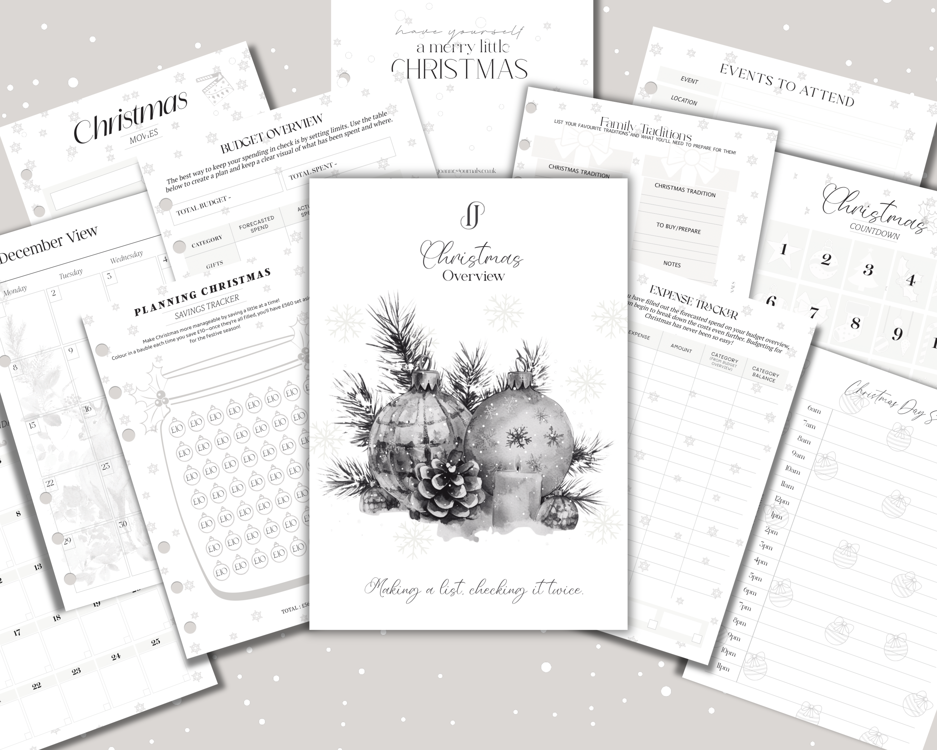 PRE-ORDER- Overview, Budget & Fun Christmas Insert Bundle