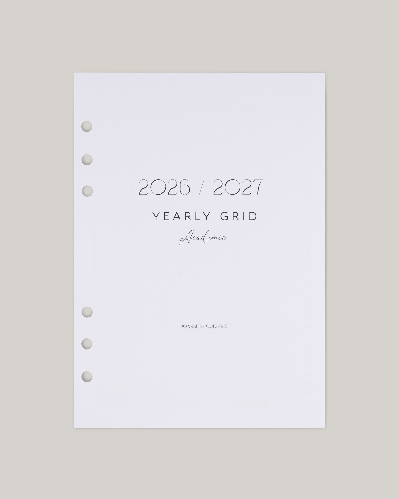 Minimalist Insert Bundle | Academic 2026-2027