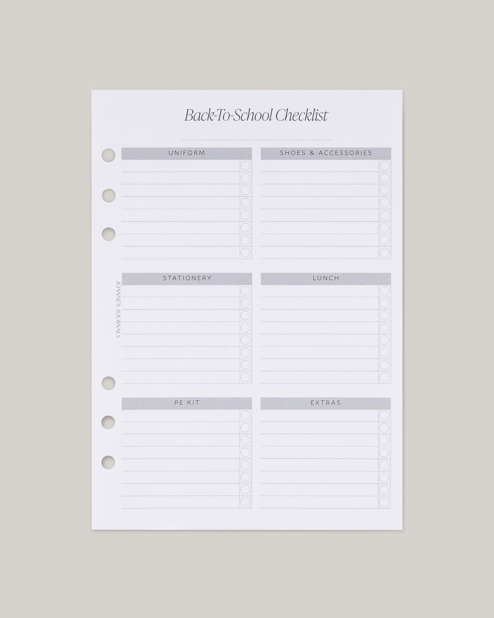 Back-To-School Checklist