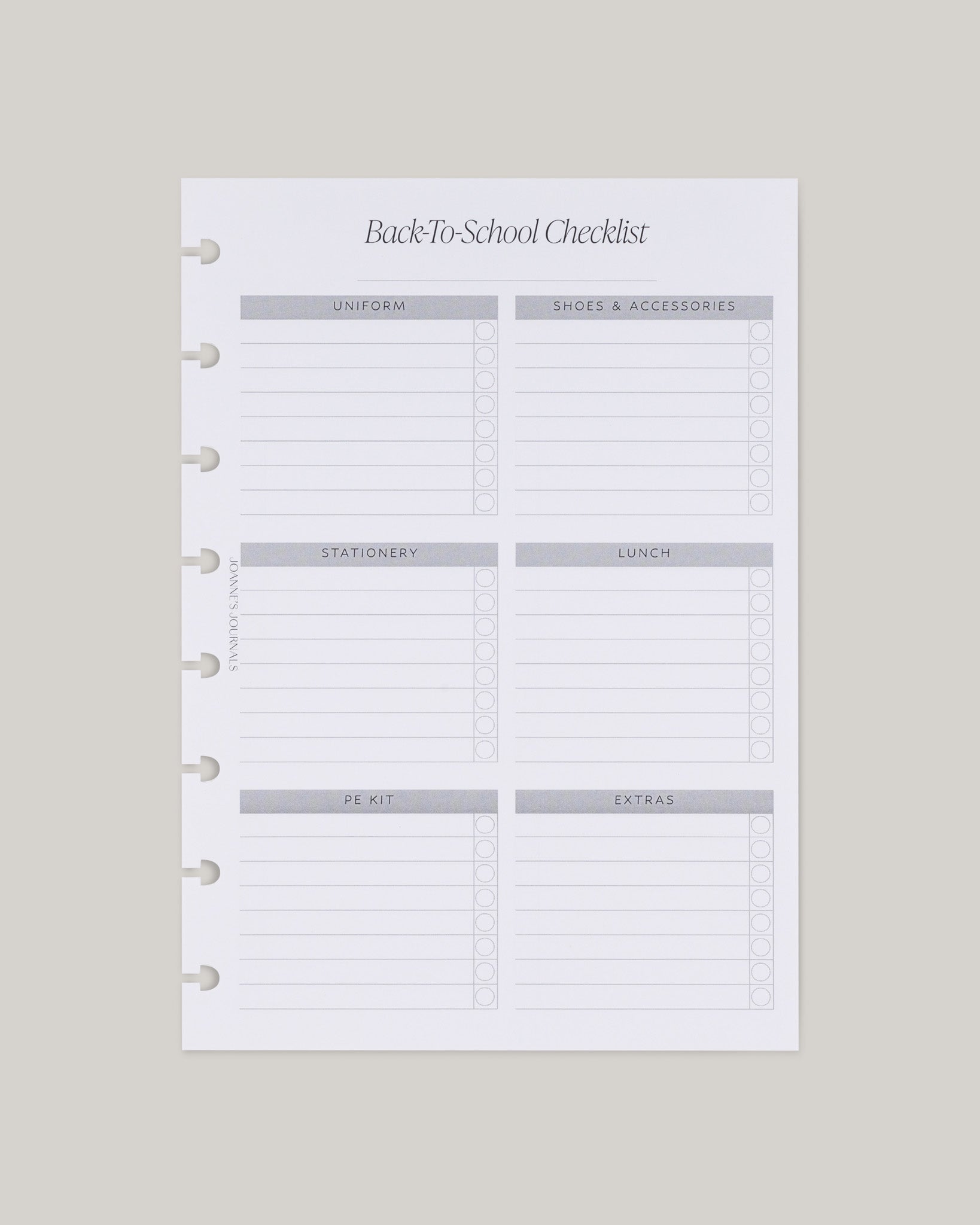 Back-To-School Checklist