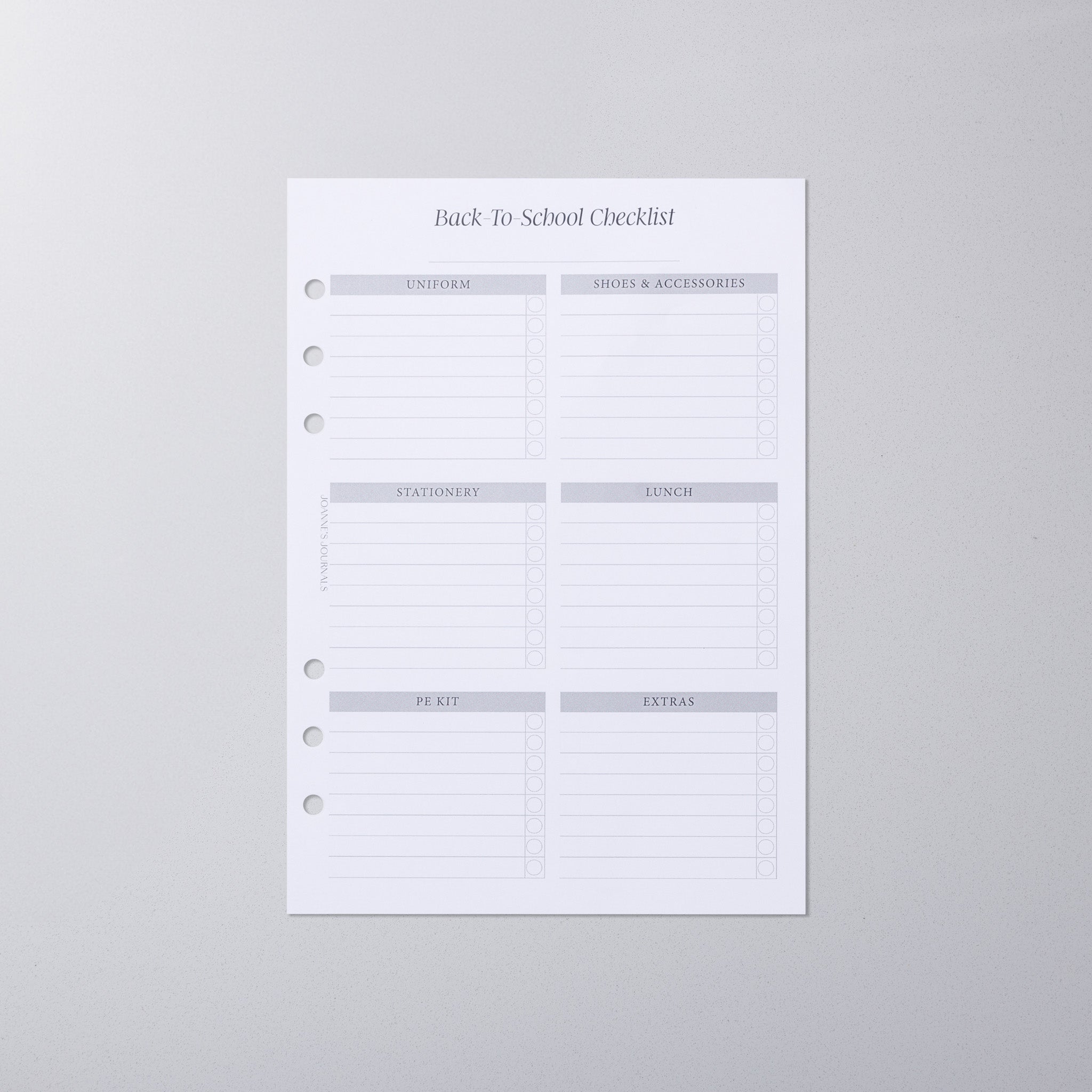 Back-To-School Checklist