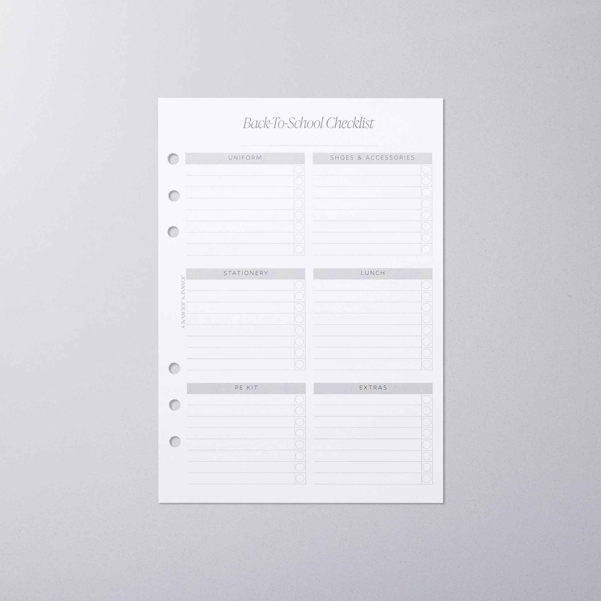 Back-To-School Checklist