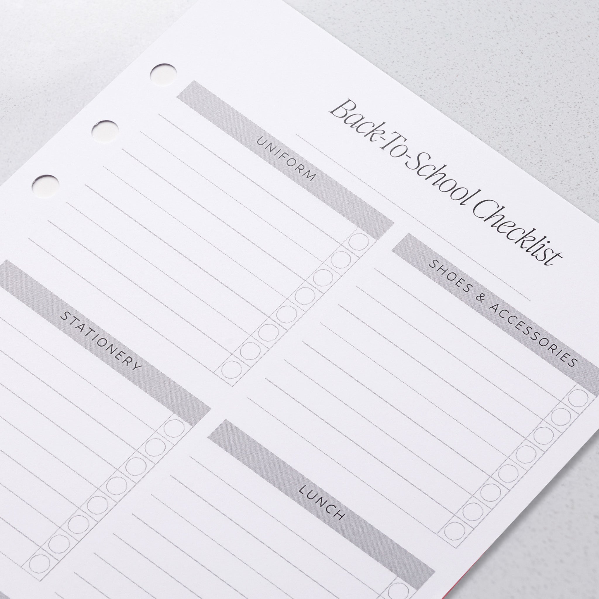 Back-To-School Checklist