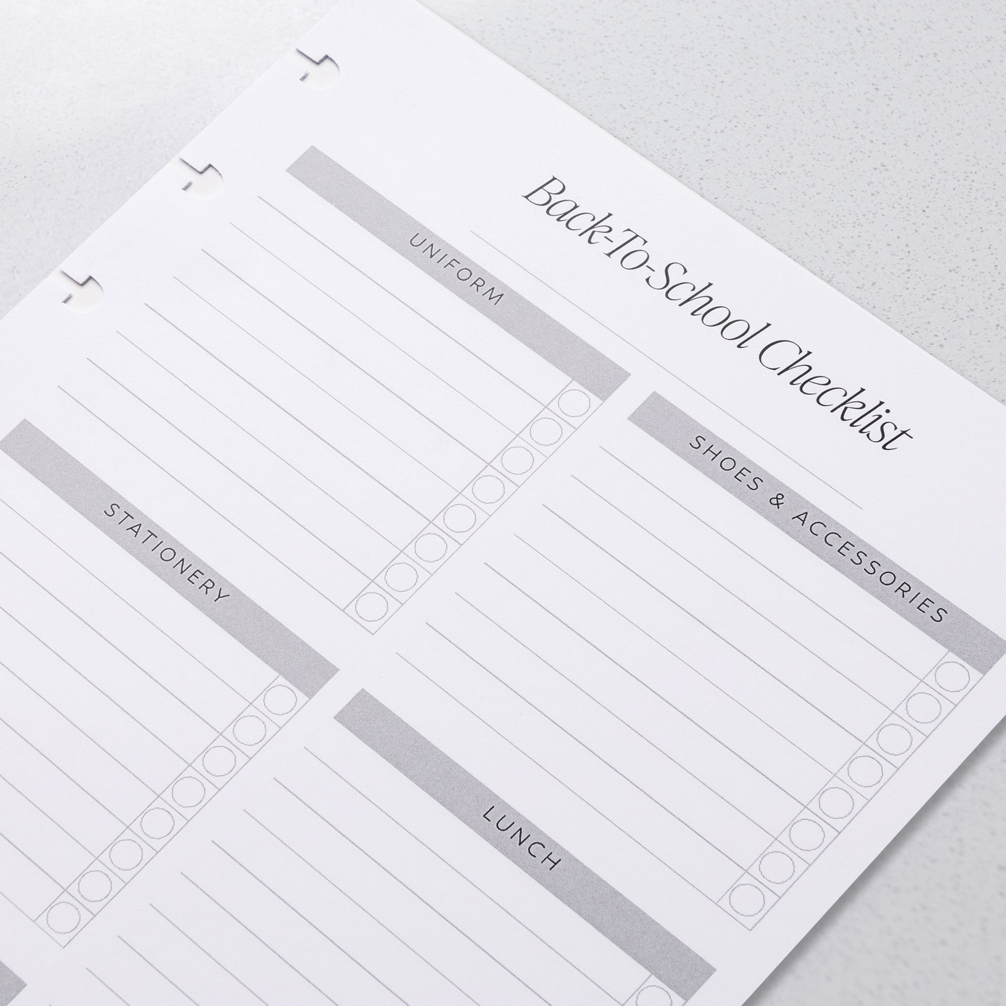 Back-To-School Checklist