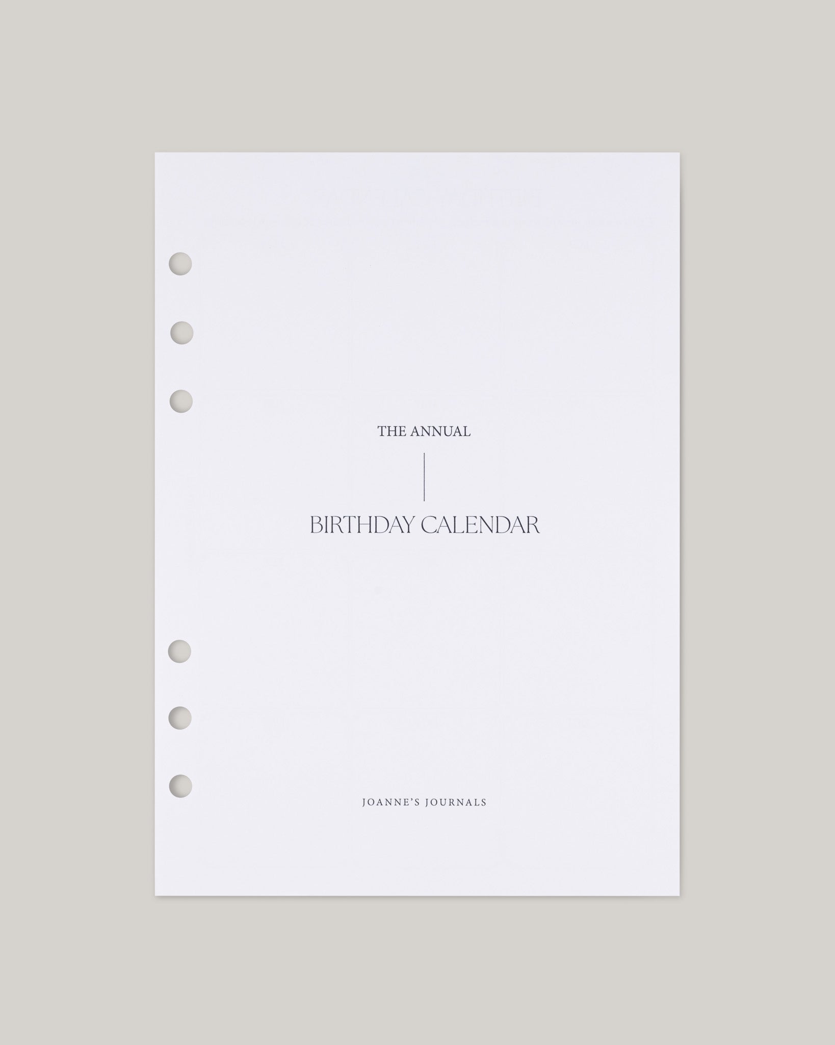Birthday Calendar