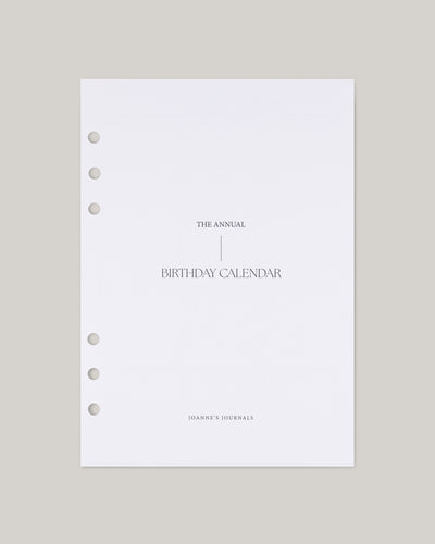 Birthday Calendar
