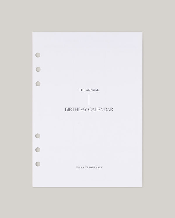 Birthday Calendar