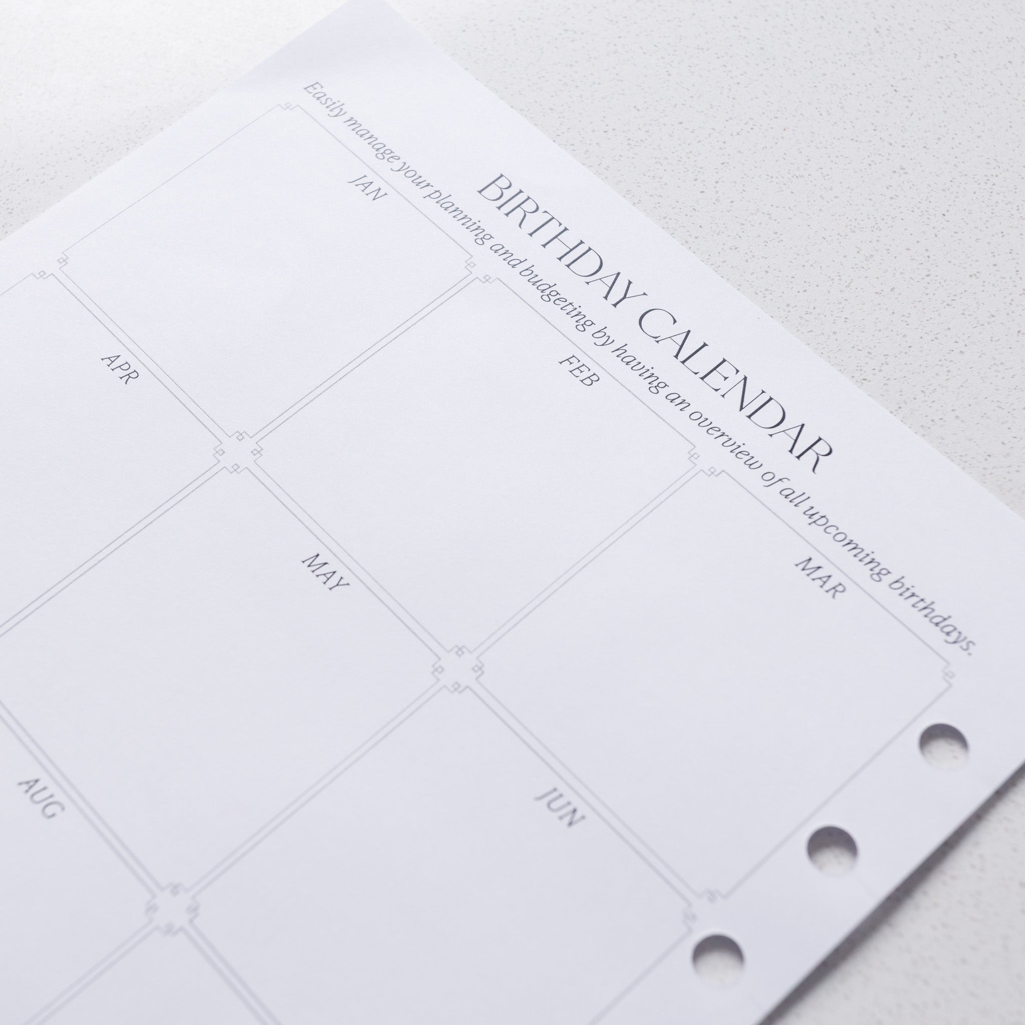 Birthday Calendar