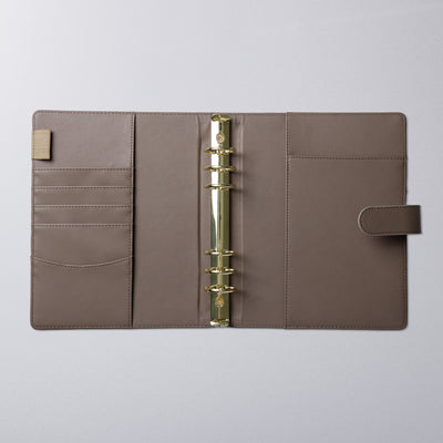 Vegan Leather Ring Binders - Mocha