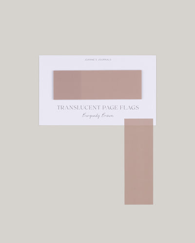 Transparent Page Flags - Burgundy Brown