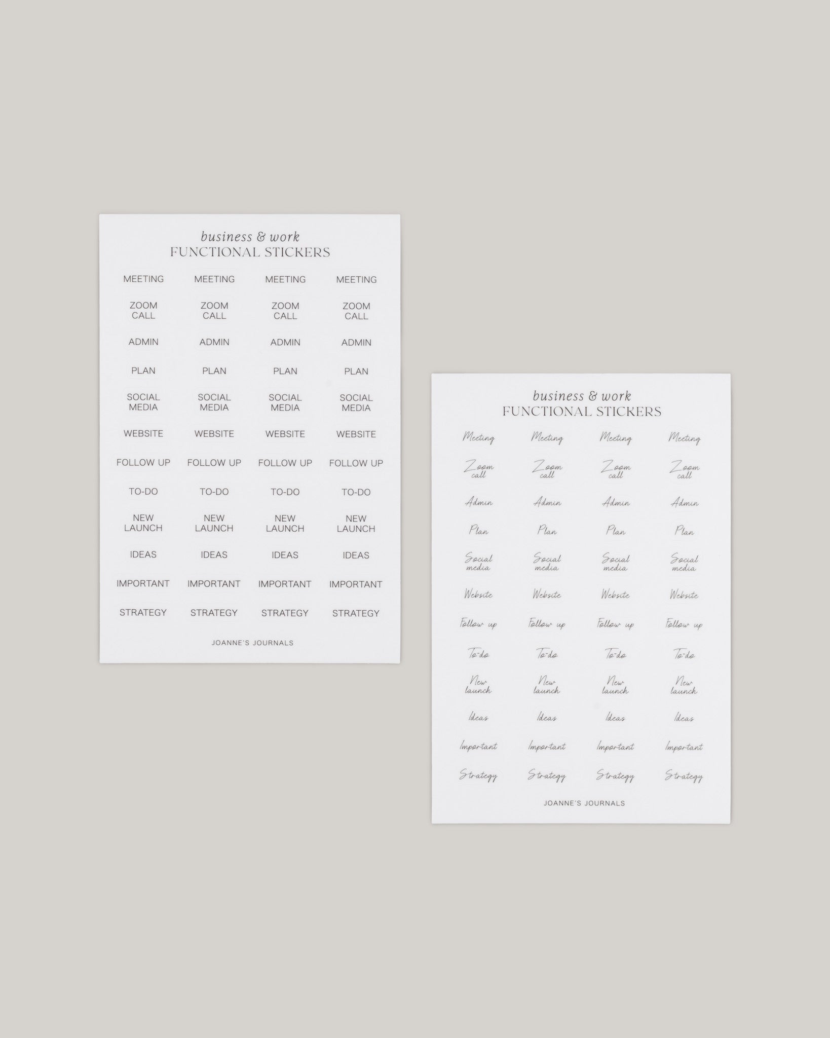 Transparent Planner Stickers (Pack Of 2)