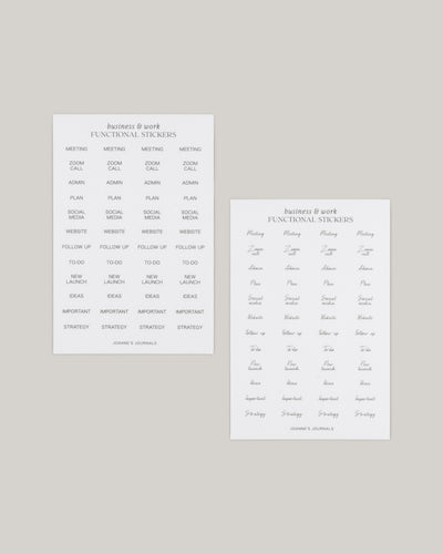 Transparent Planner Stickers (Pack Of 2) - Business & Work (Pack Of 2)