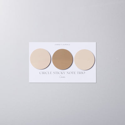 Circle Sticky Note Trio - Cocoa